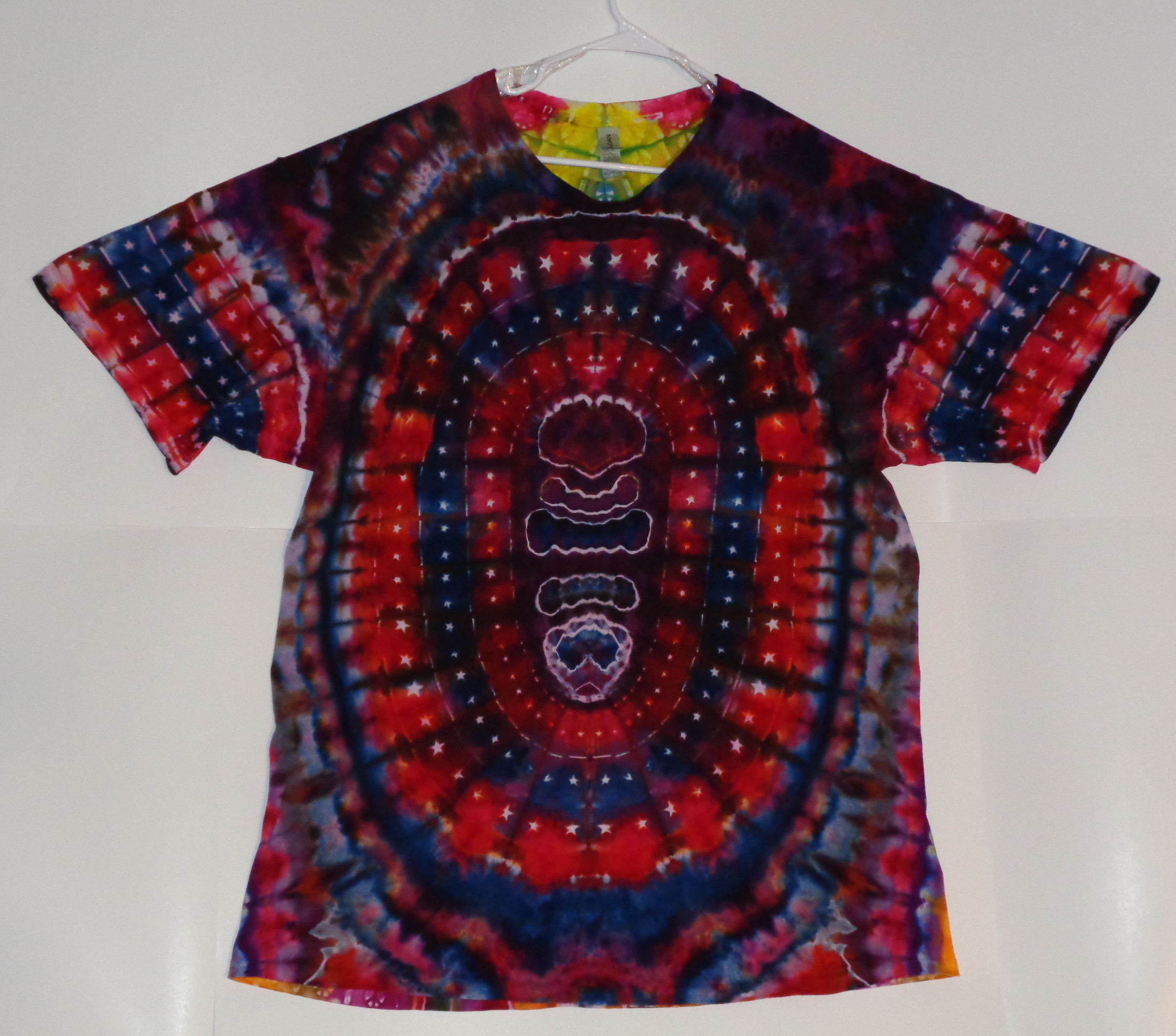 Dsc06083 from Tie Dye July 2024  - 32 G1 2XL Front, Back, and Sides are Unique, Front has Star bars, back has Peace bar, arms have star bars NFS