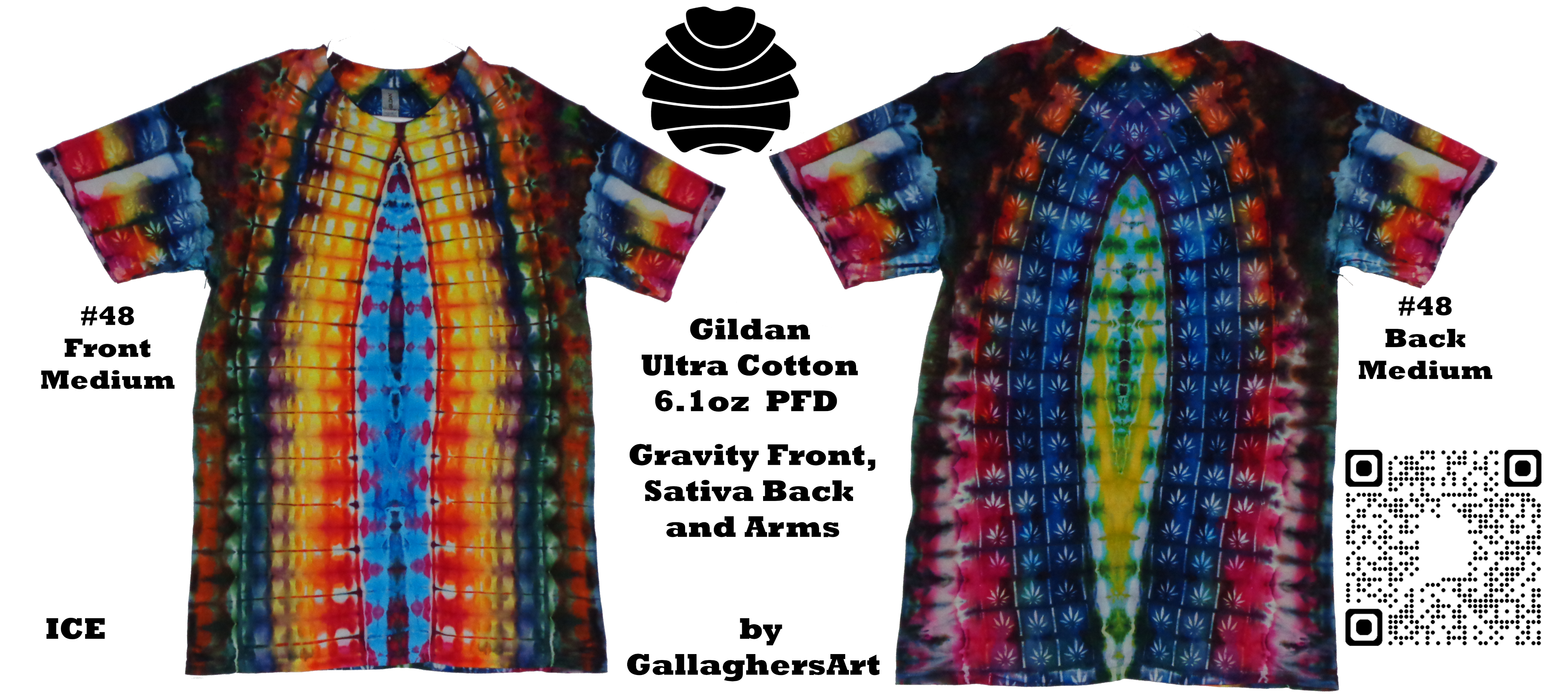 Gallaghersart 48 ga from Tie Dyenied  #48 M Gravity v1 (F),  Sativa v1 (B),  Gildan Ultra Cotton 6.1oz, PFD  - #48 