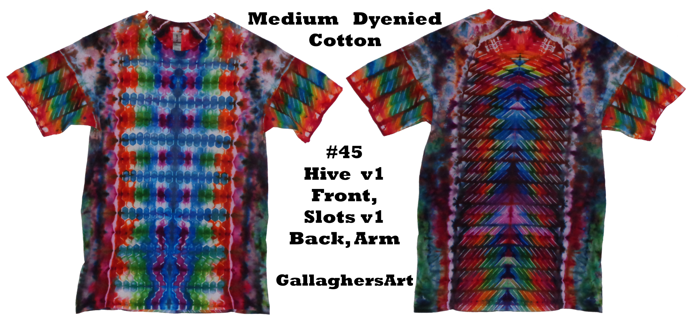 Gallaghersart 45 esm from Tie Dyenied #45 Medium Hive v1 Slots v1 Tie Dye Shirt  - #45 Medium