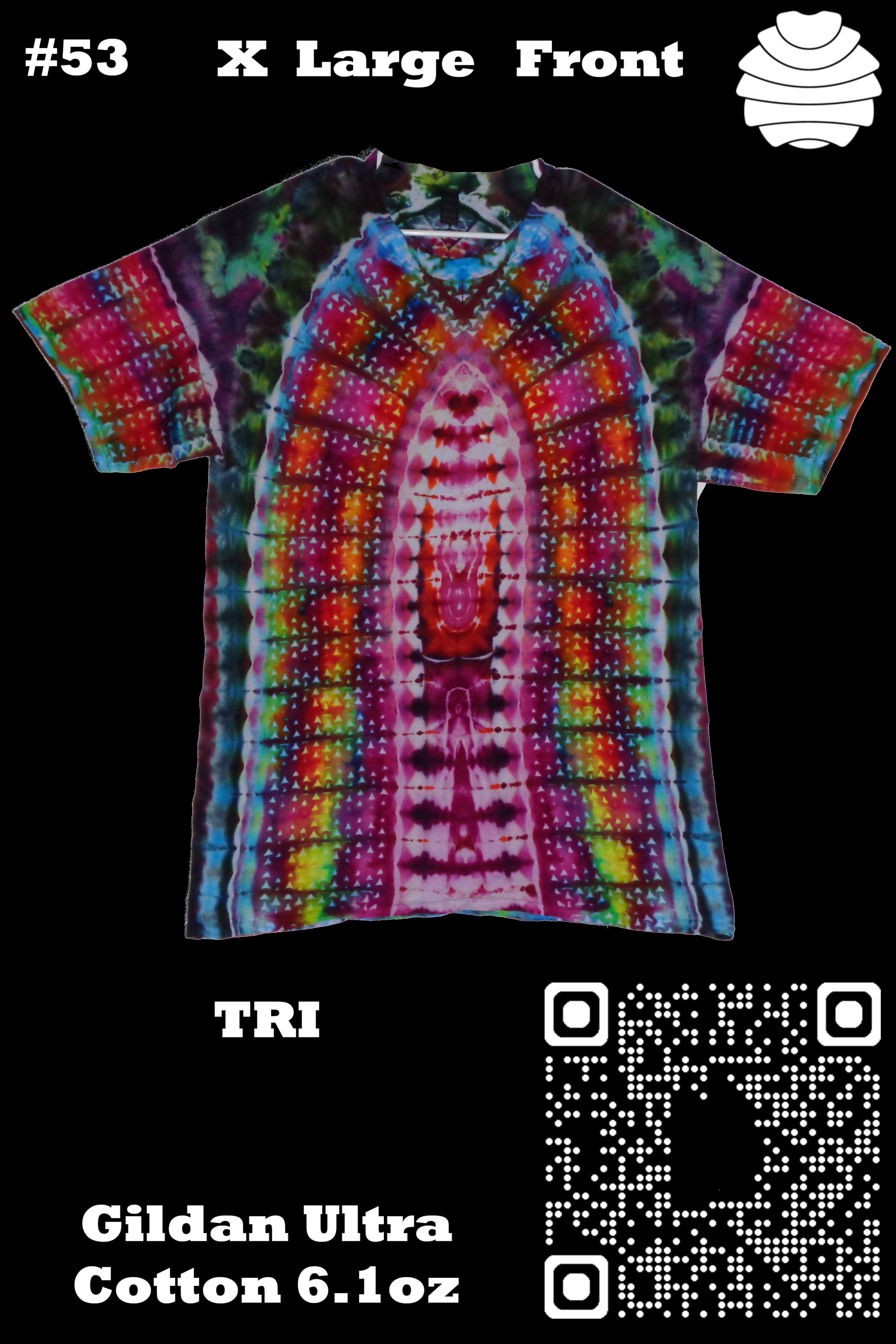 4x6 53 f from Tie Dyenied #53 XL TRI v1 Gravity v2 Tie Dye Shirt 4x6_53_f.png - #53 XL