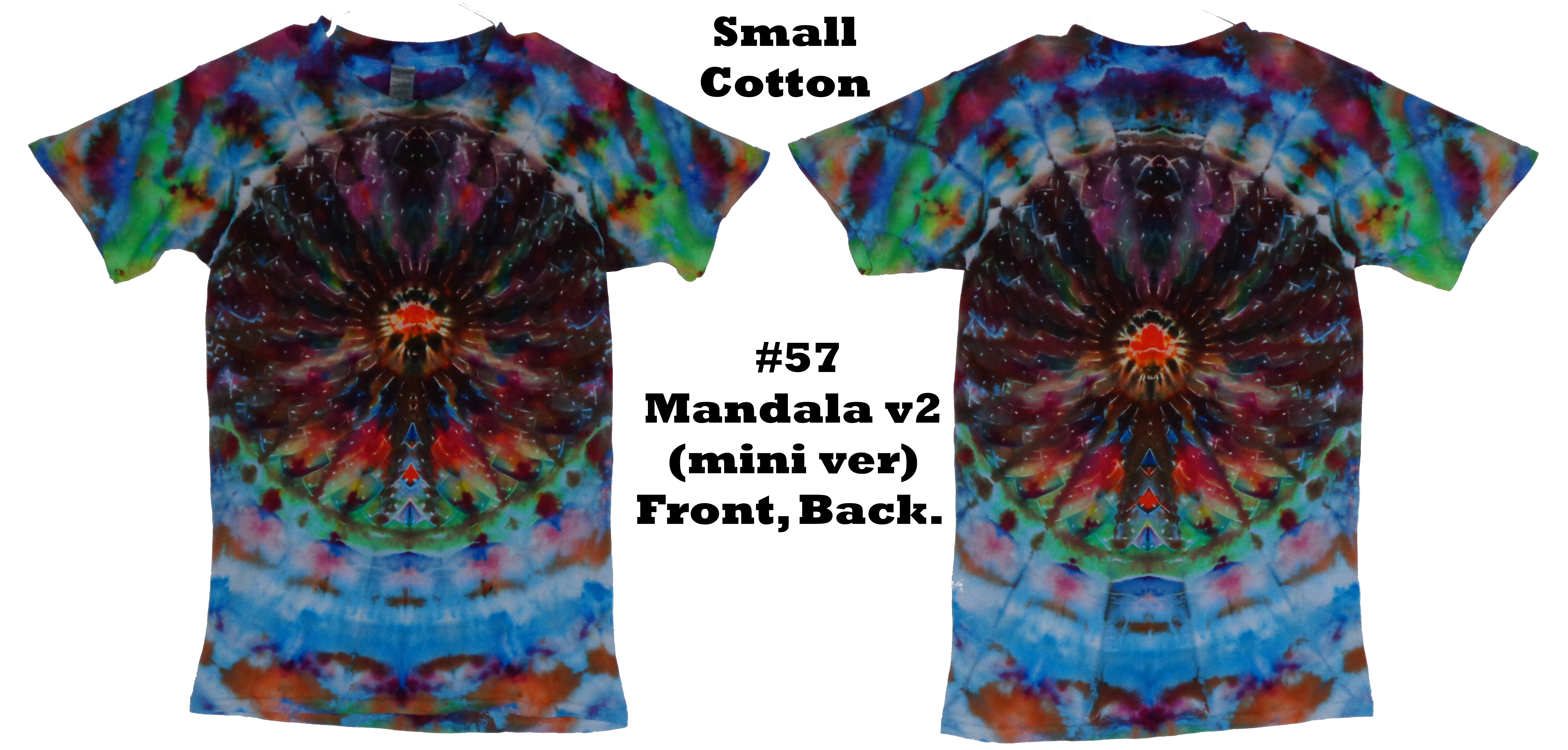 Gallaghersart 57 e from Tie Dyenied #57 SM Dyenied ICE  Mandala v2 (mini ver) Tie Dye Shirt  - #57 Small