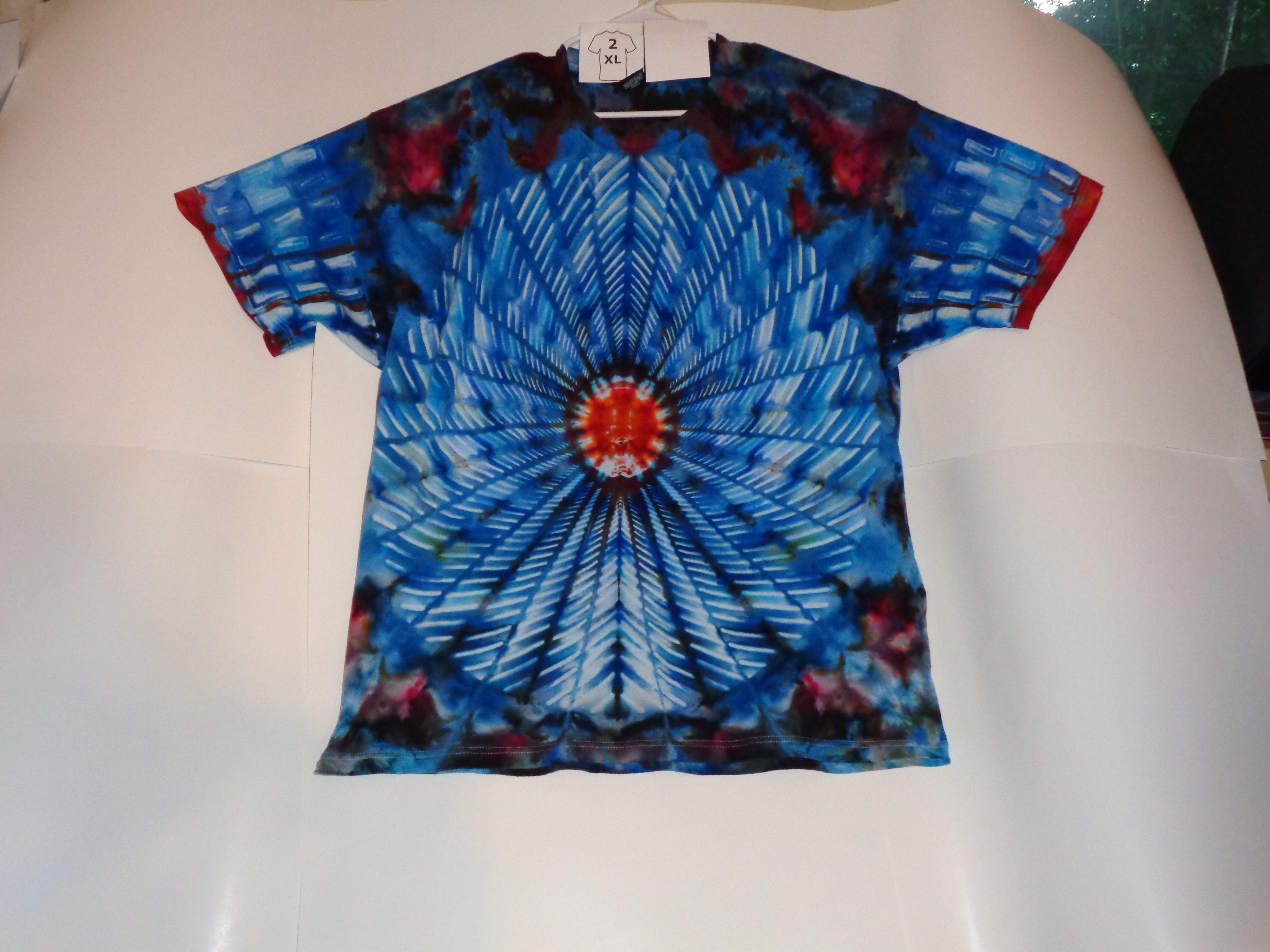 Gallaghersart dsc06974 from Tie Denied #61 Mandala v2 Front and Back Large Tie Dye Shirt  - #61