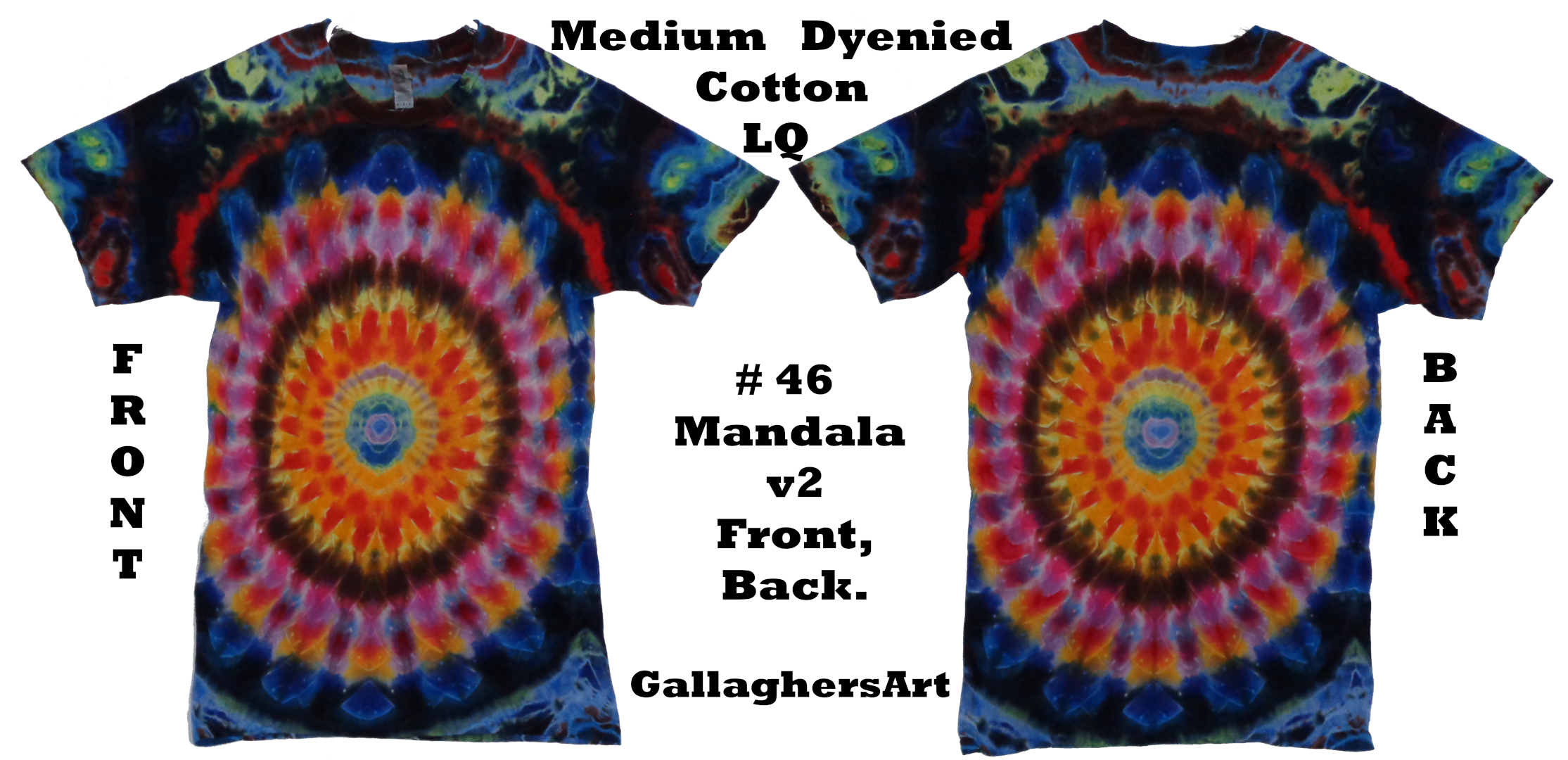 Gallaghersart 46 esm from Tie Dyenied #46 Mandala v2 Liquid Tie Dye Shirt  - #46