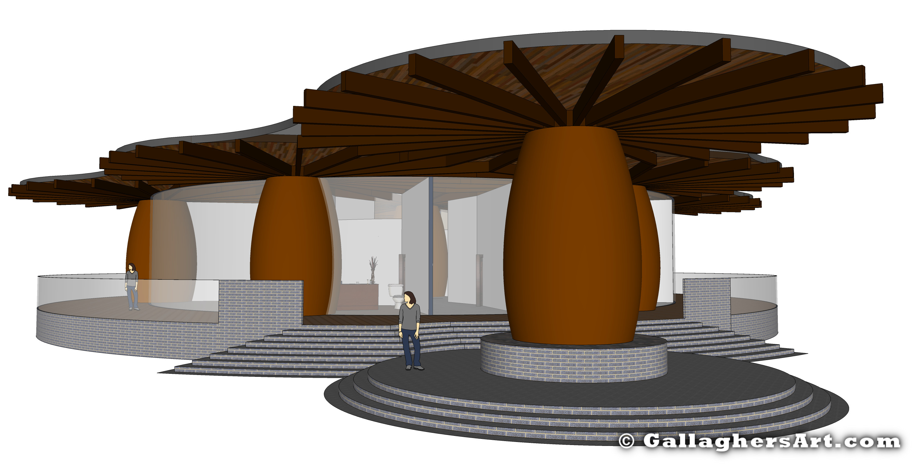 Gallaghersart 7 c fl 3d2 from Rammed Earth Designs 2 and 3 {inner:name}.{inner:extension} - From entrance view