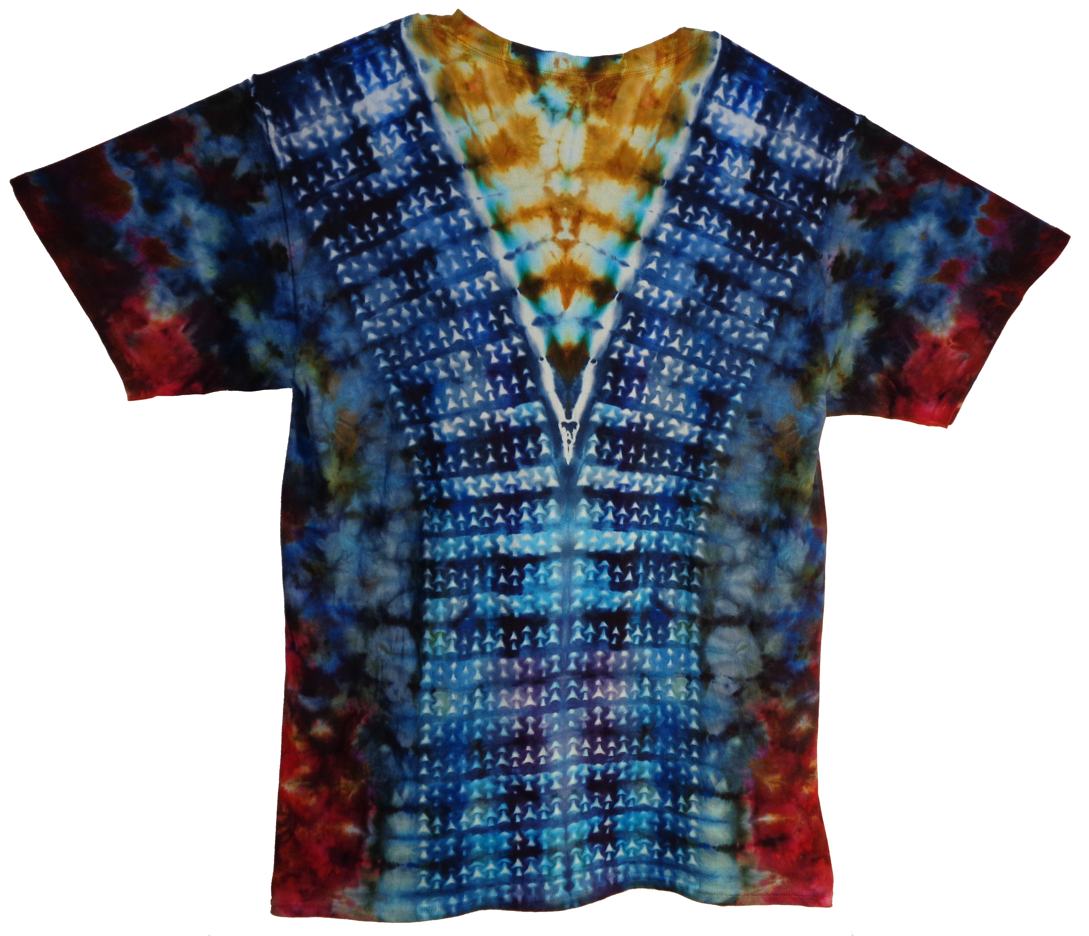 Gallaghersart dsc07097 from Tie Dyenied #63 Large ICE TRI v1 Front and Back Tie Dye Shirt Gildan Ultra Cotton 6.1oz, PFD  - #63