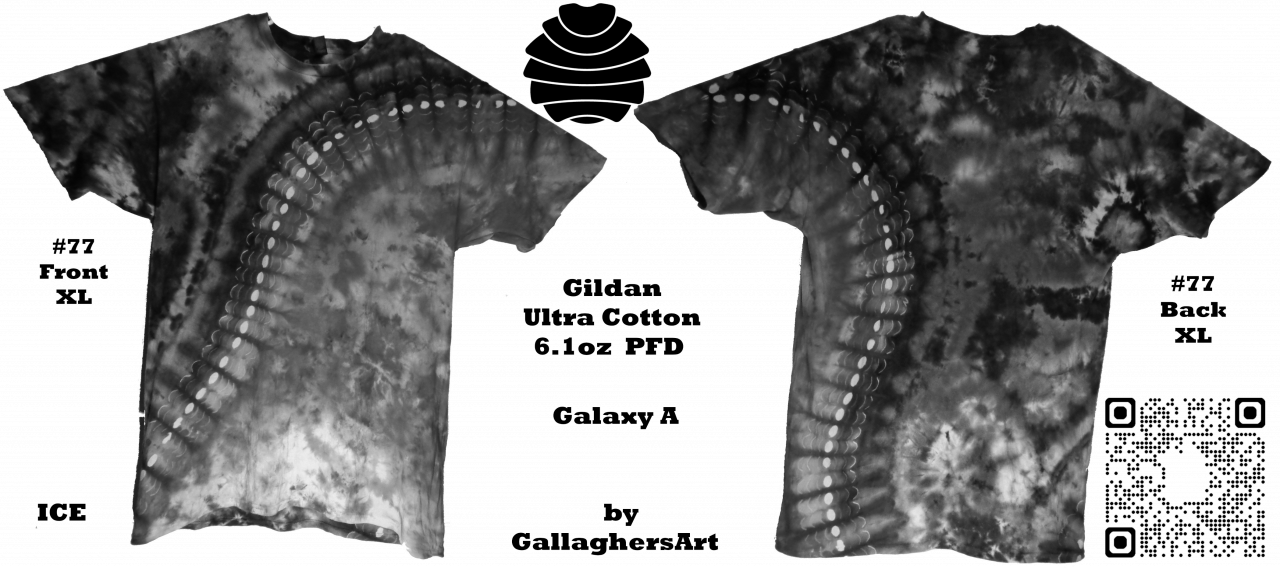 Gallaghersart 77 ga from Tie Dyenied #77 XL Galaxy v2 Front and Back ICE, Gildan Ultra Cotton 6.1oz, PFD gallaghersart_77_ga.png  - #77 XL