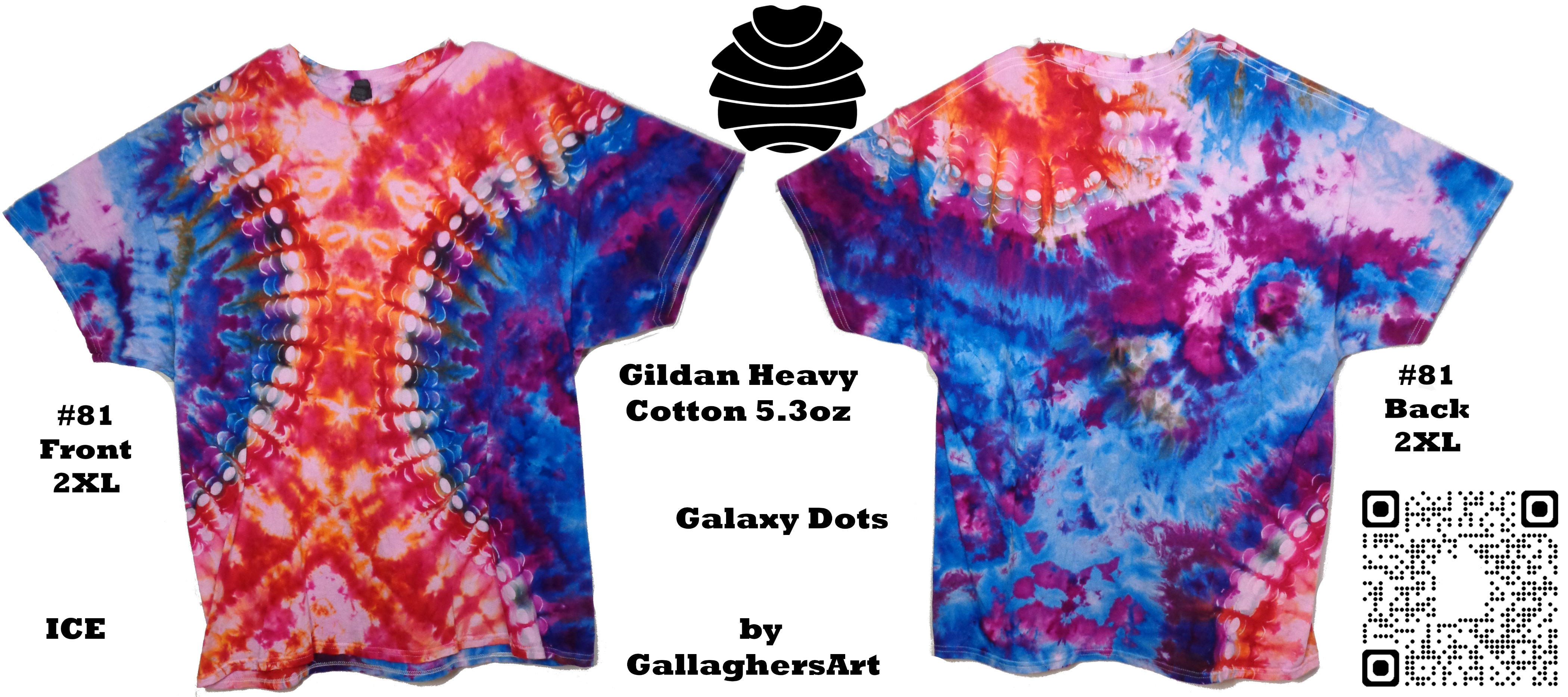 Gallaghersart 81 ga from Tie Dyenied #81 2XL Galaxy v3, Gildan Heavy Cotton 5.3oz  - #81 2XL