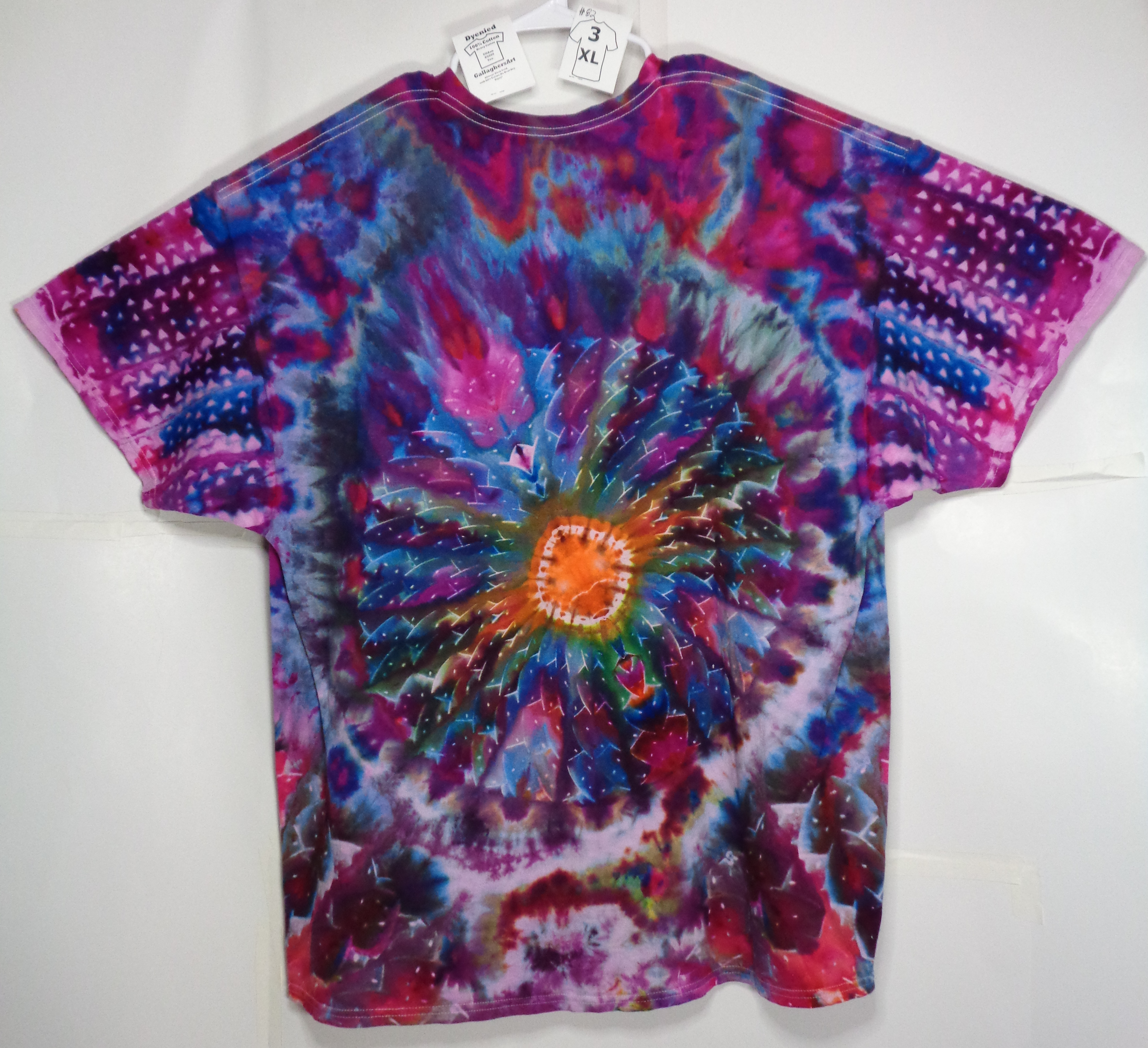 Gallaghersart 82 b from Tie Dyenied #82 3XL Dual Mandalas on slant with TRI, Gildan Heavy Cotton 5.3oz  - #82