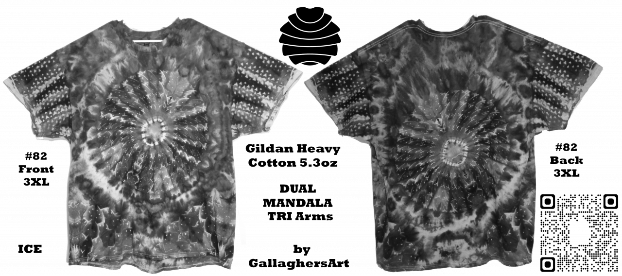 Gallaghersart 82 ga from Tie Dyenied #82 3XL Dual Mandalas on slant with TRI, Gildan Heavy Cotton 5.3oz gallaghersart_82_ga.png  - #82 3XL