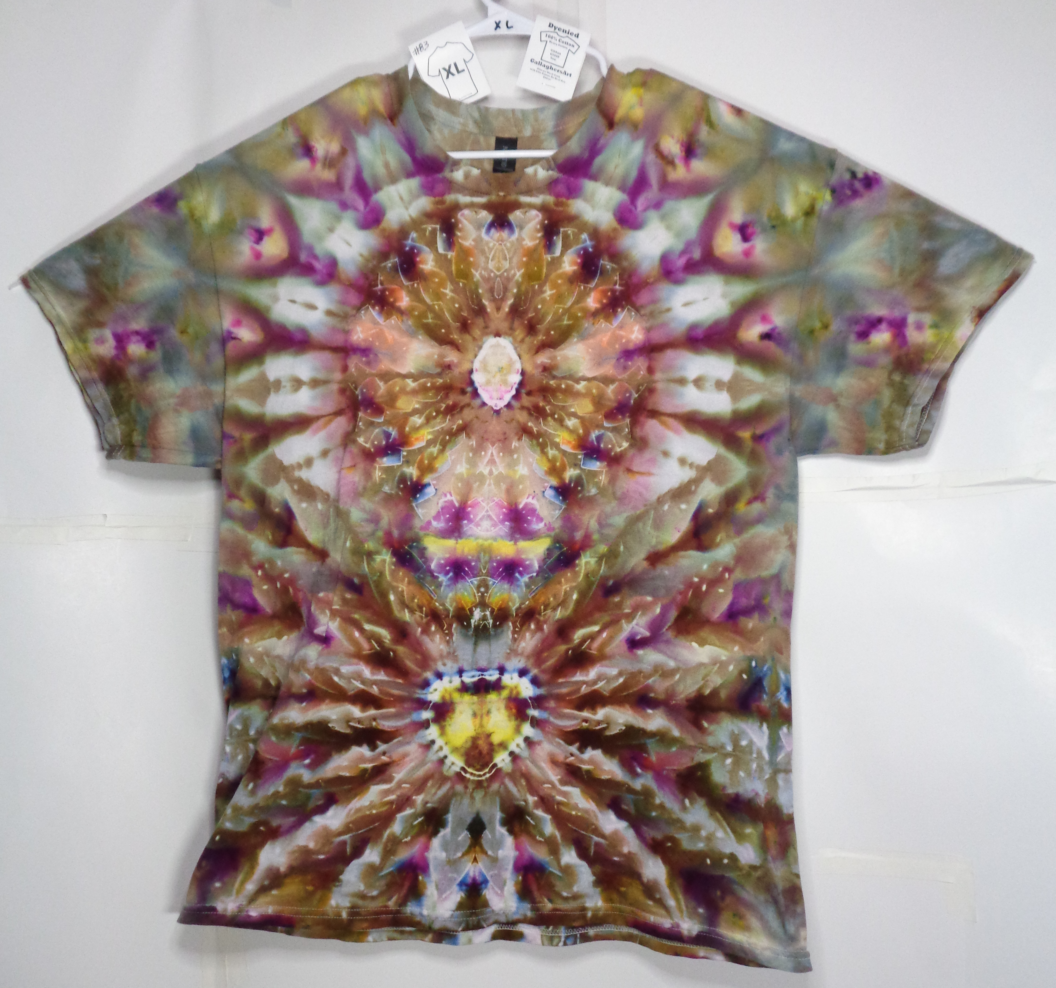 Gallaghersart 83 f from Tie Dyenied #83 XL Dual Mandala, Gildan Ultra Cotton 6.1oz, PFD  - #83