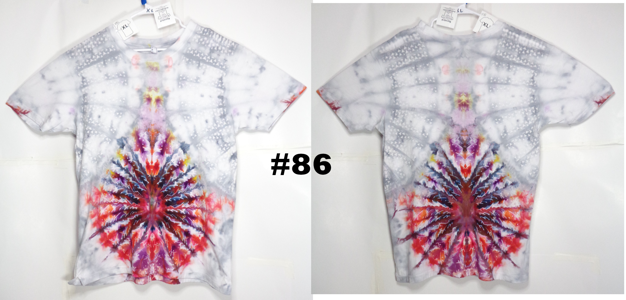 Gallaghersart 86 from Tie Dyenied #86 XL Mandala with Tri, Unisex Bamboo / Ringspun Cotton 5.3oz  - #86