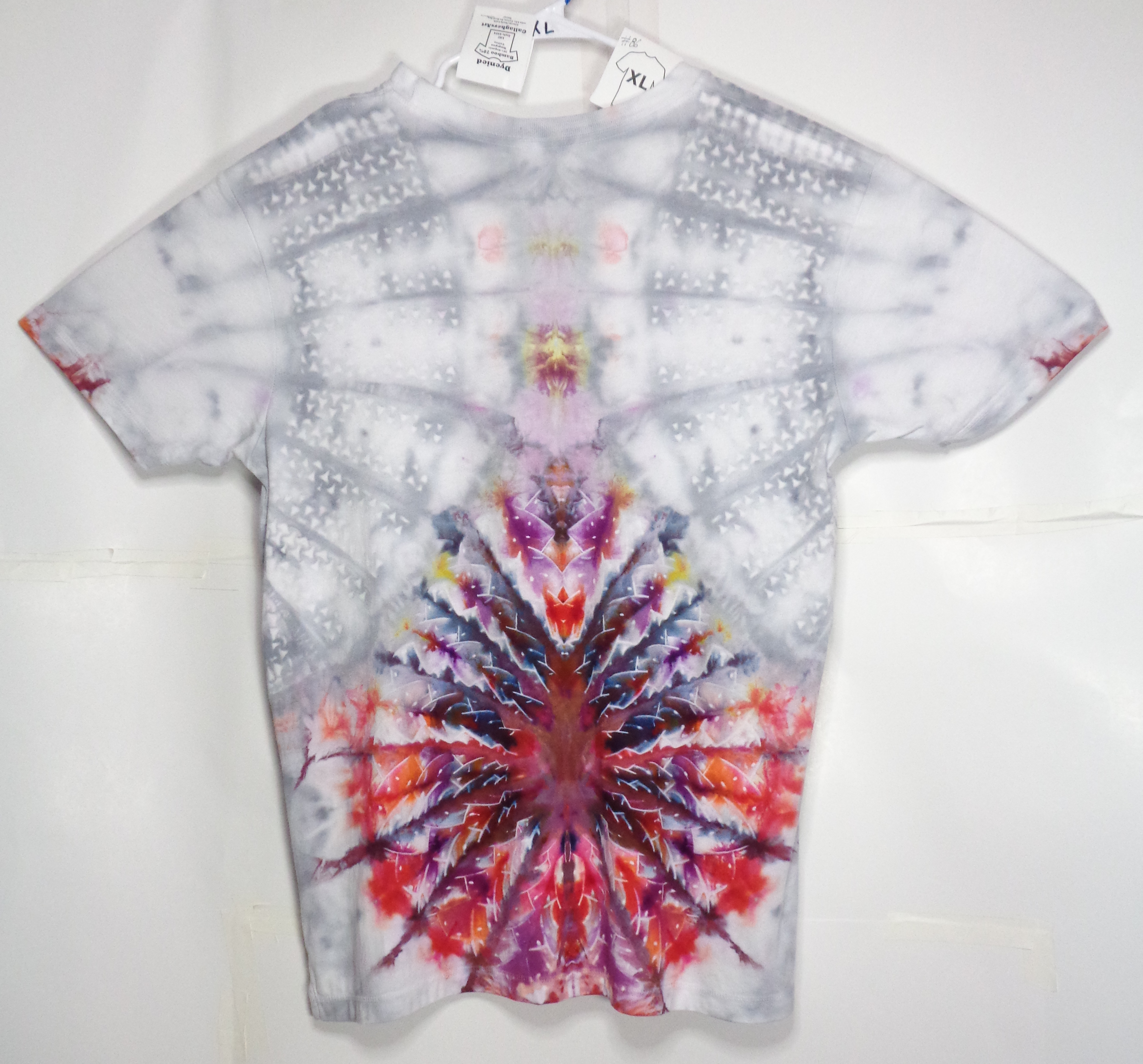 Gallaghersart 86 b from Tie Dyenied #86 XL Mandala with Tri, Unisex Bamboo / Ringspun Cotton 5.3oz  - #86