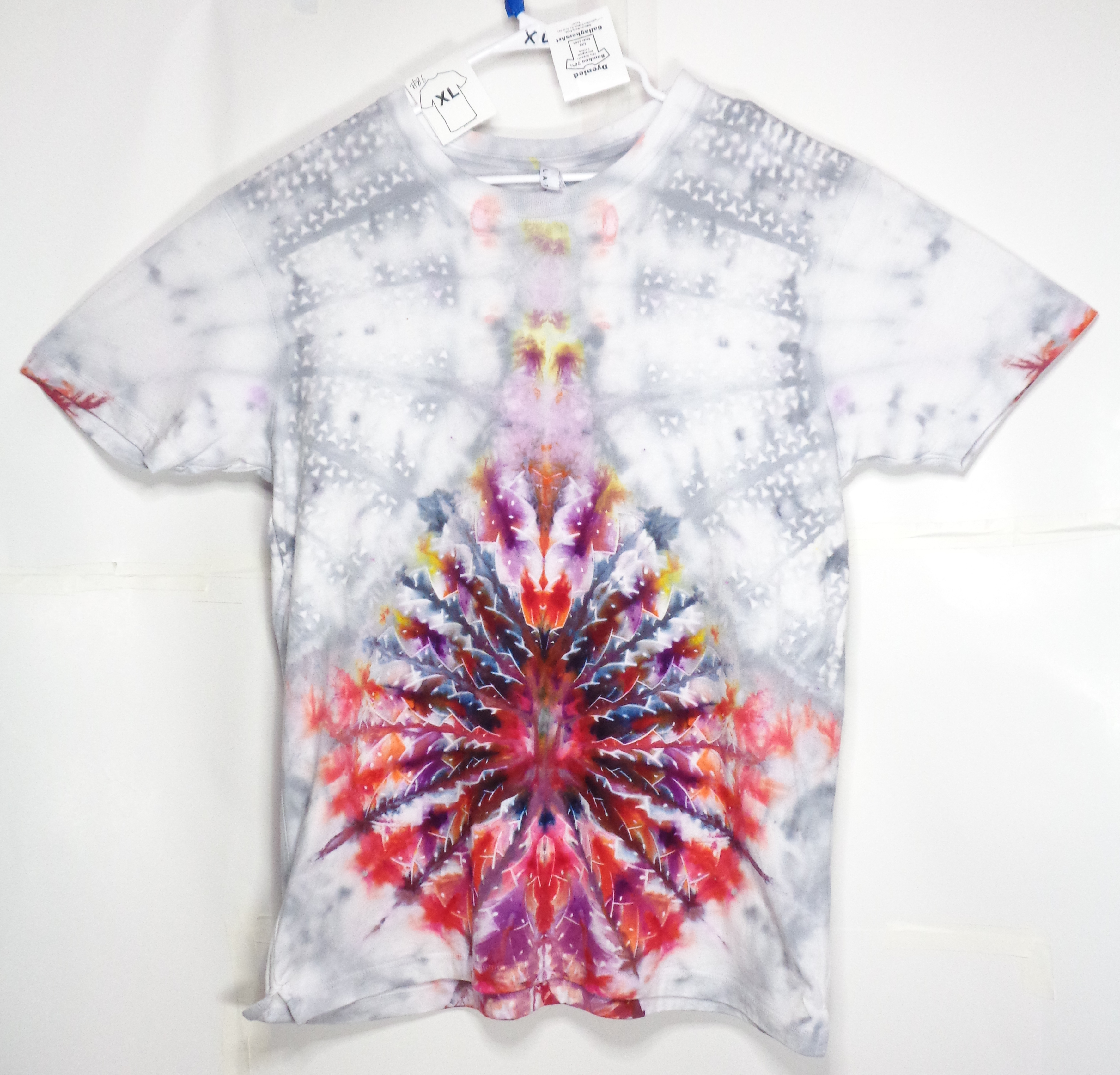 Gallaghersart 86 f from Tie Dyenied #86 XL Mandala with Tri, Unisex Bamboo / Ringspun Cotton 5.3oz  - #86