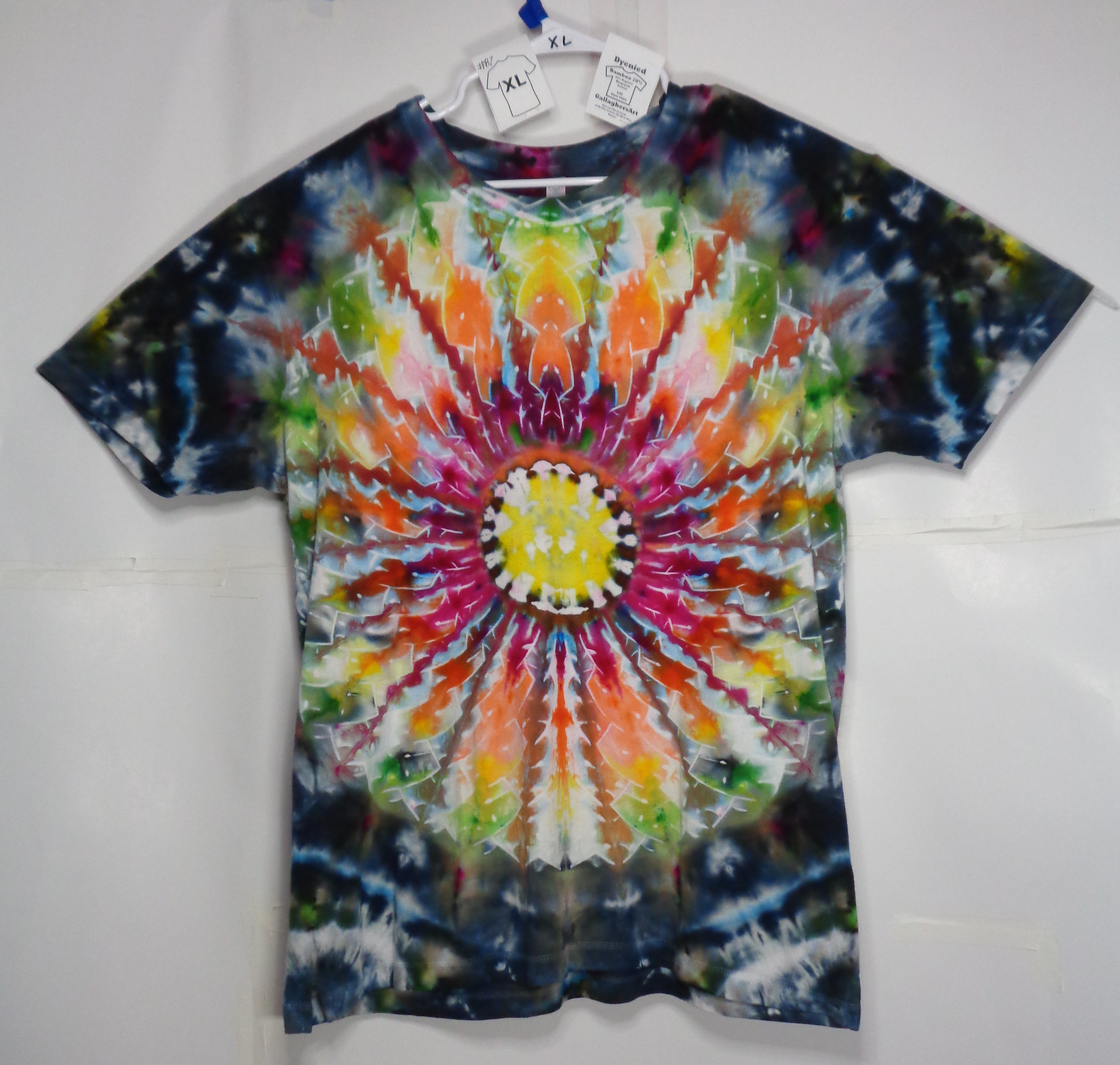 Gallaghersart 87 f from Tie Dyenied #87 XL Mandala v3, Unisex Bamboo / Ringspun Cotton 5.3oz  - #87