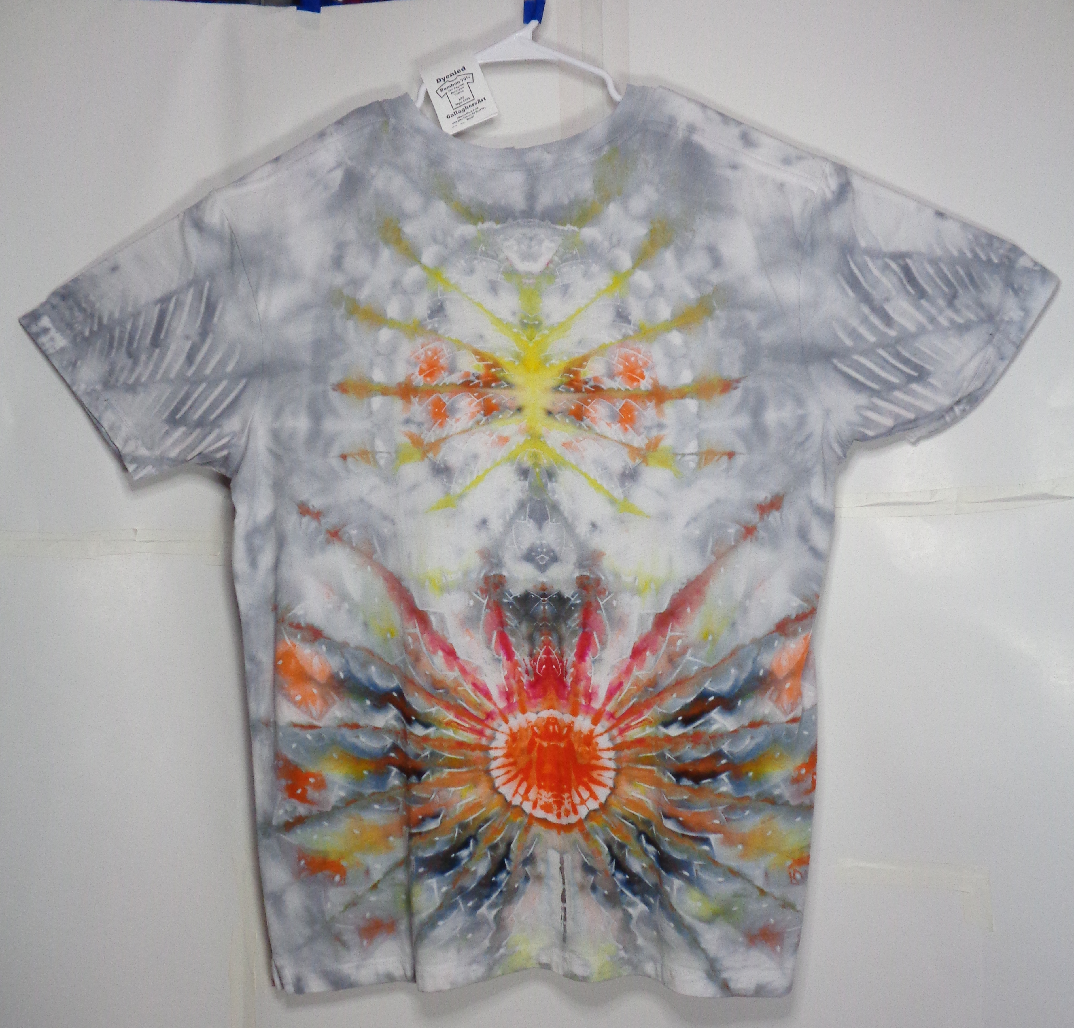 Gallaghersart 8 b from Tie Dyenied #88 2XL Dual Mandalas, Unisex Bamboo / Ringspun Cotton 5.3oz  - #88