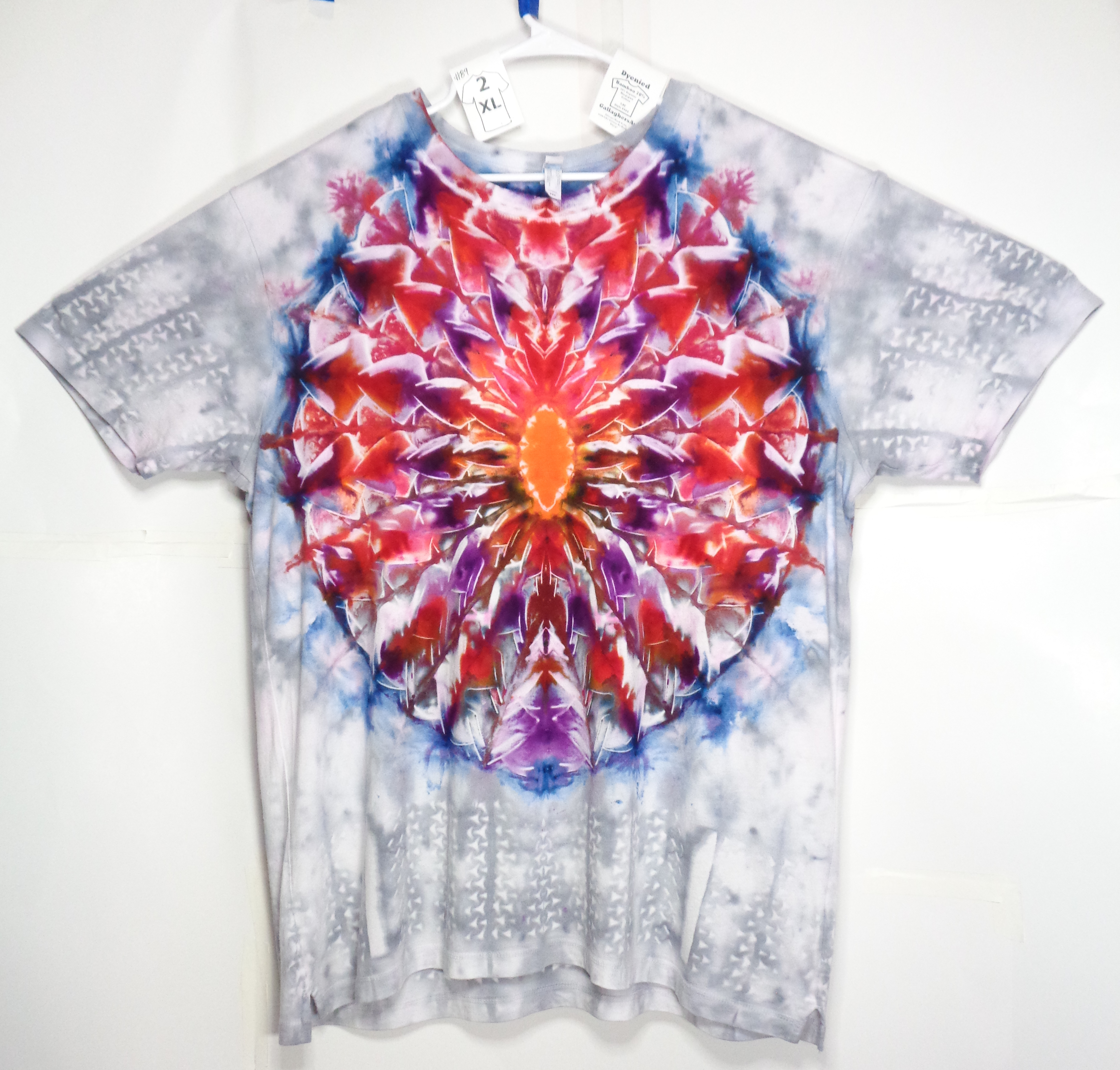 Gallaghersart 89 f from Tie Dyenied #89 2XL Mandala v4, Tri, Unisex Bamboo / Ringspun Cotton 5.3oz  - #89