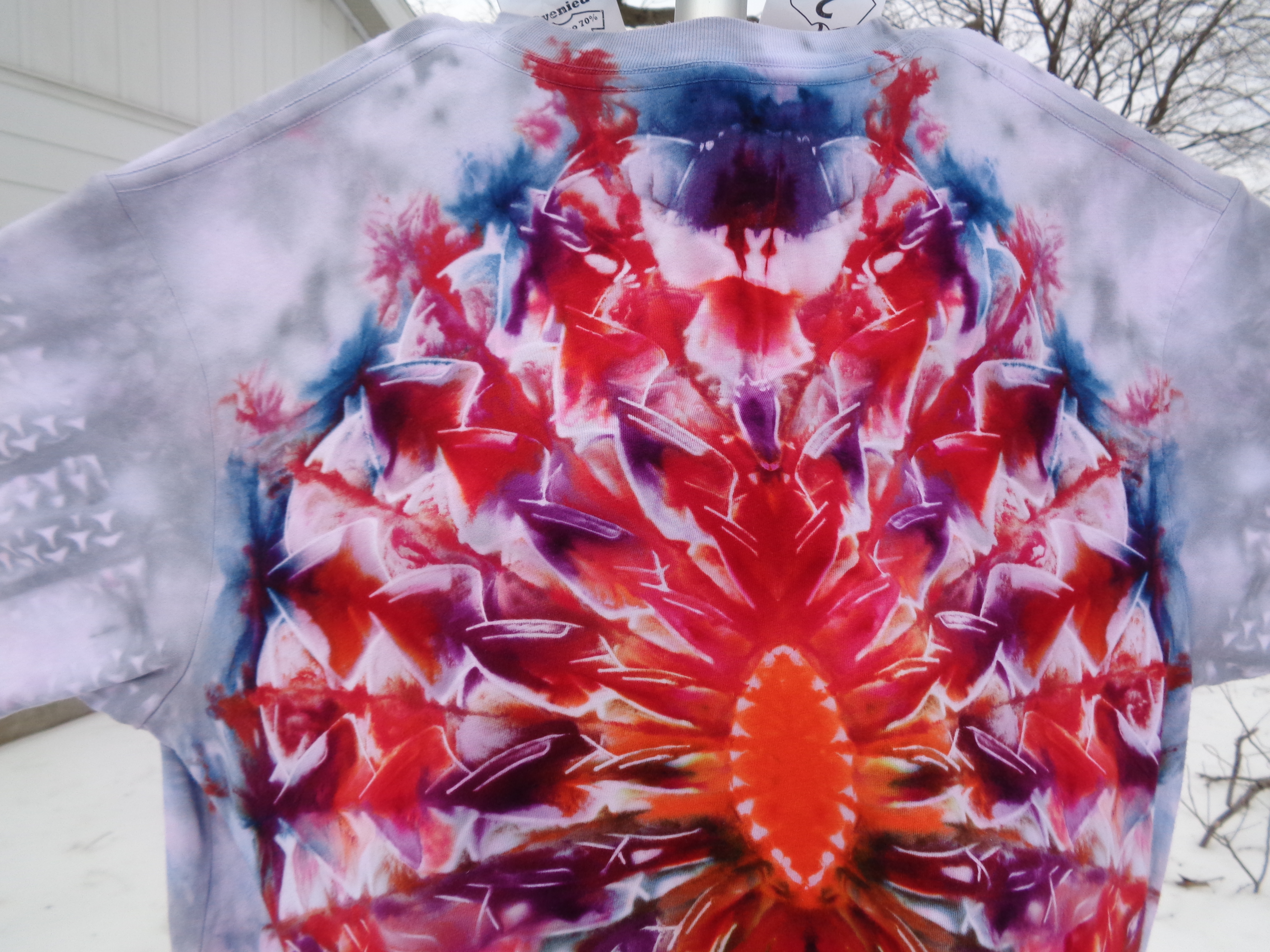Gallaghersart dsc00207 from Tie Dyenied #89 2XL Mandala v4, Tri, Unisex Bamboo / Ringspun Cotton 5.3oz  - #89