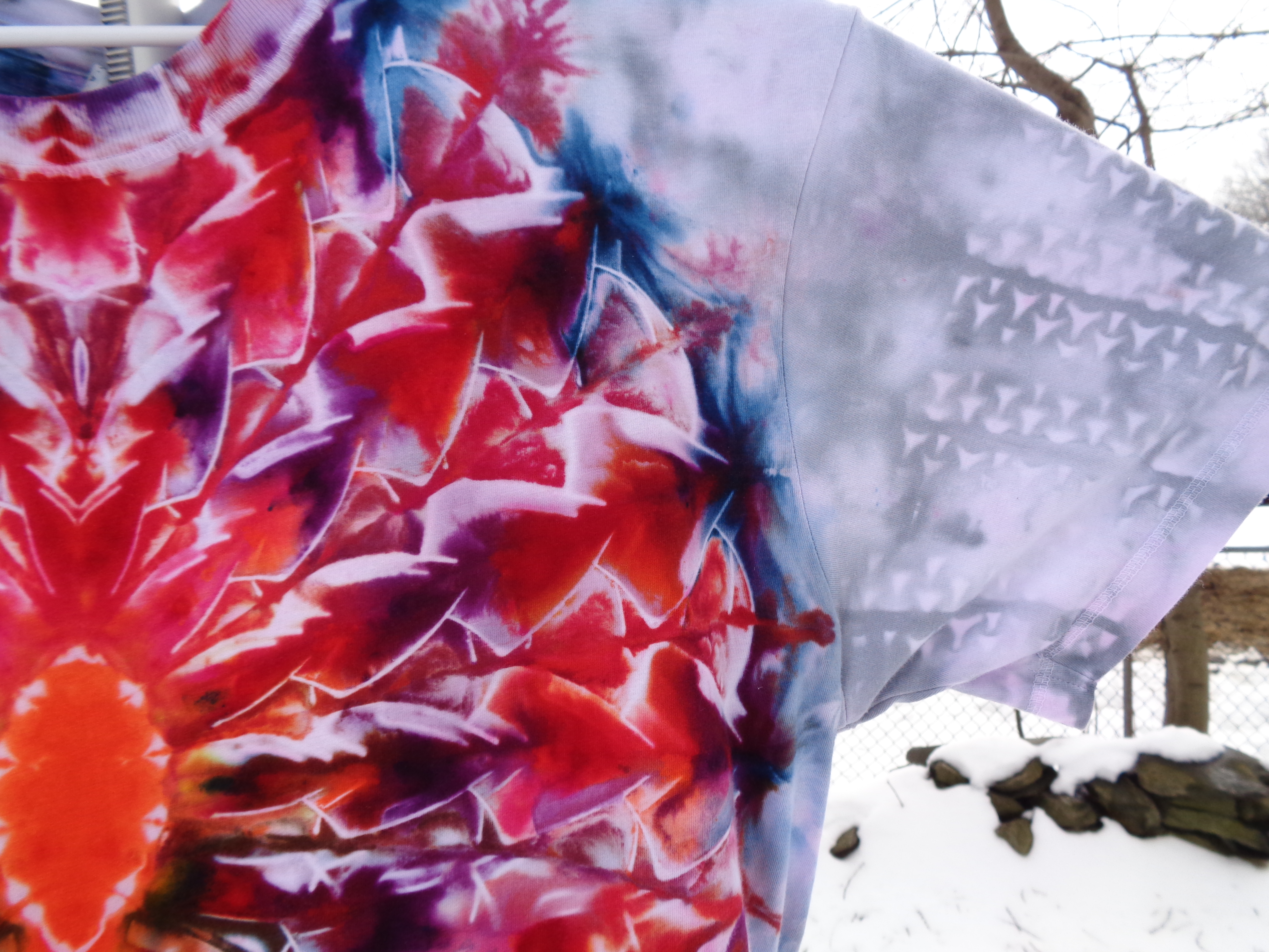 Gallaghersart dsc00212 from Tie Dyenied #89 2XL Mandala v4, Tri, Unisex Bamboo / Ringspun Cotton 5.3oz  - #89