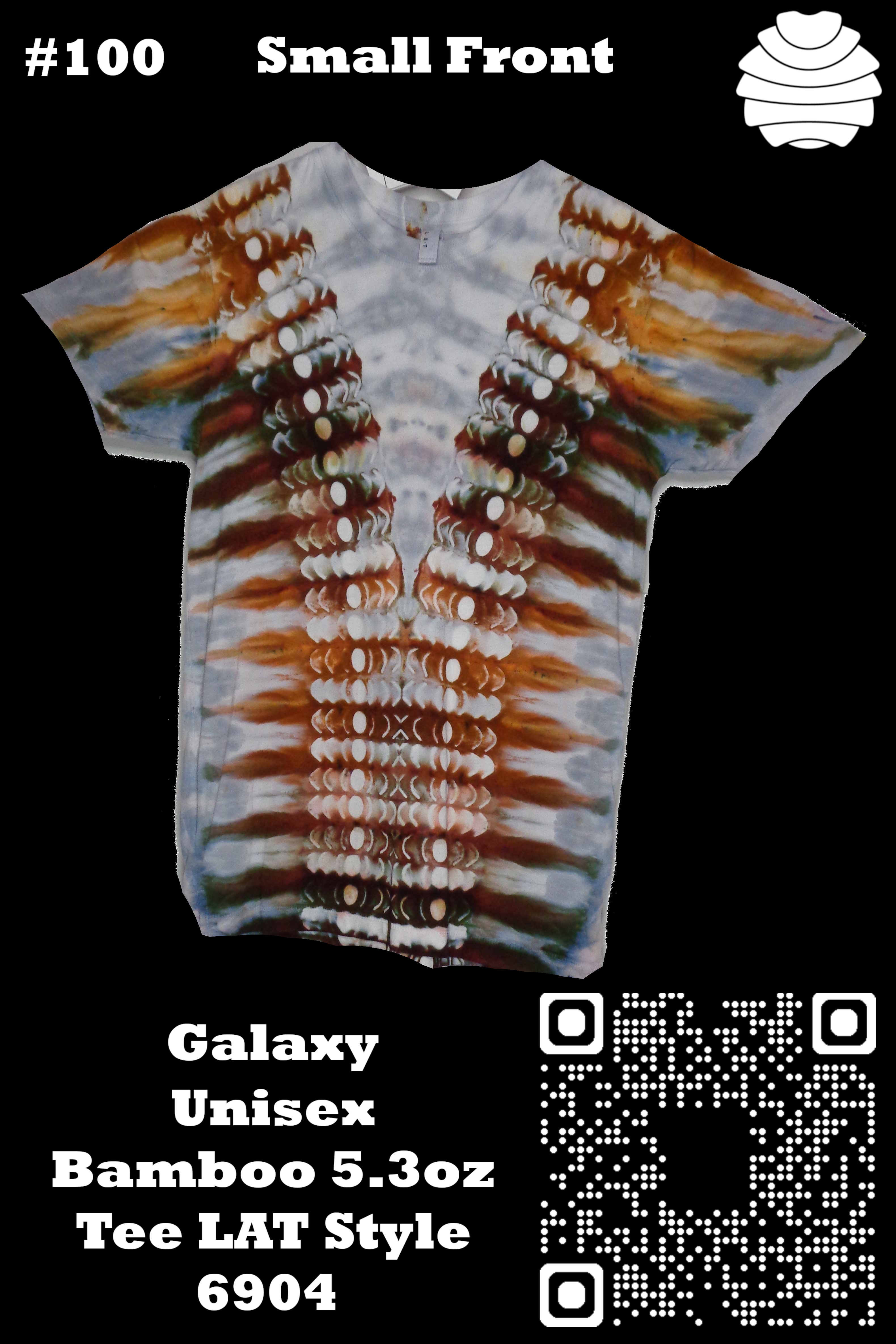 4x6 100 f from Tie Dyenied #100 S Galaxy Split, Unisex Bamboo / Ringspun Cotton 5.3oz 4x6_100_f.png - #100 S Galaxy Split, Unisex Bamboo / Ringspun Cotton 5.3oz