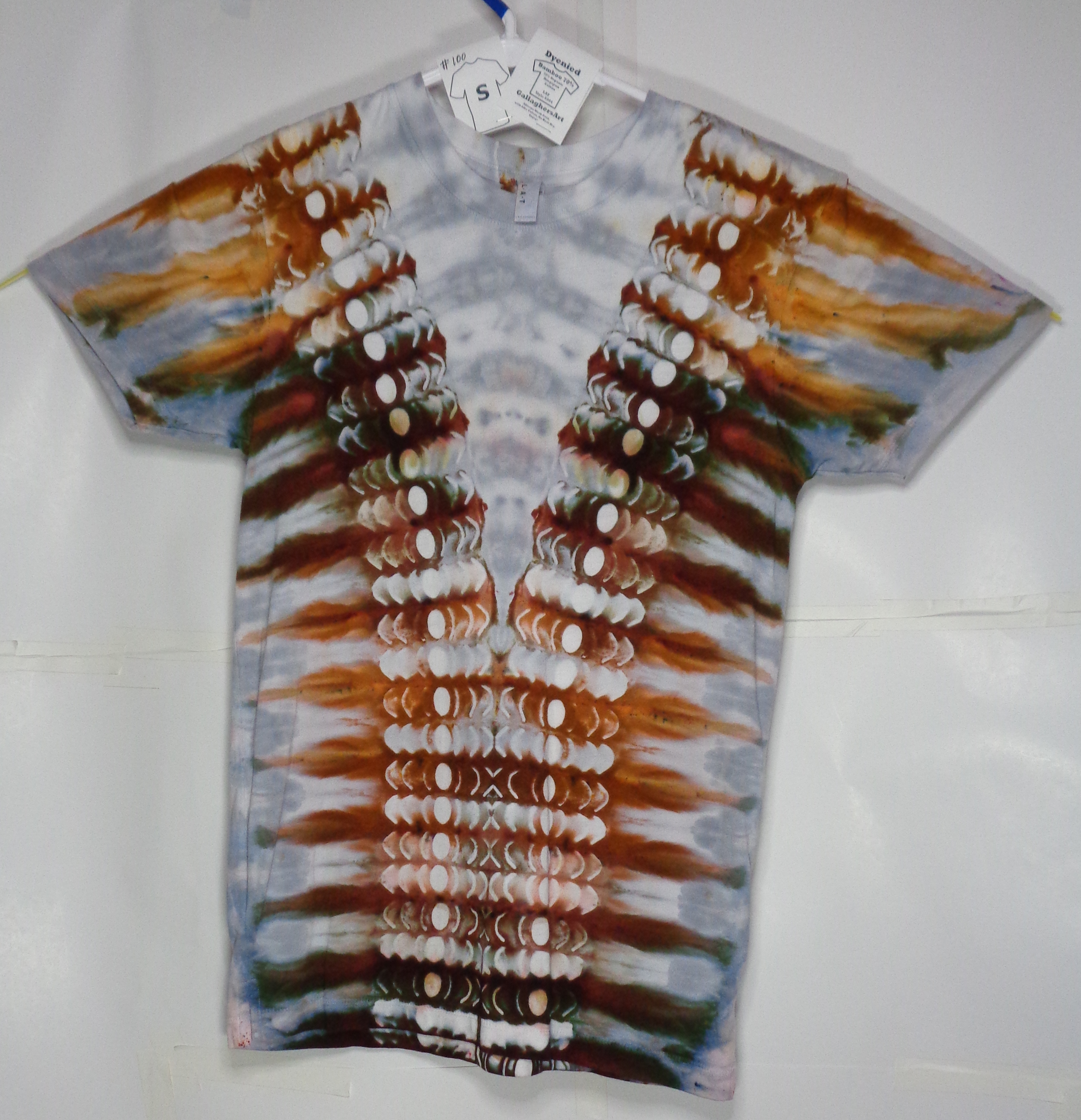Gallaghersart 100 f from Tie Dyenied #100 S Galaxy Split, Unisex Bamboo / Ringspun Cotton 5.3oz  - #100
