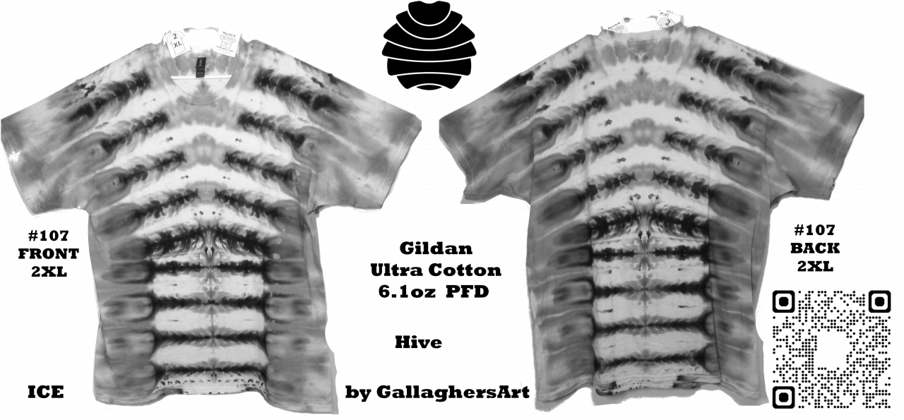Gallaghersart 107 ga from Tie Dyenied #107 2XL Hive, Gildan Ultra Cotton 6.1oz, PFD New Handmade Totally Unique gallaghersart_107_ga.png  - #107 2XL