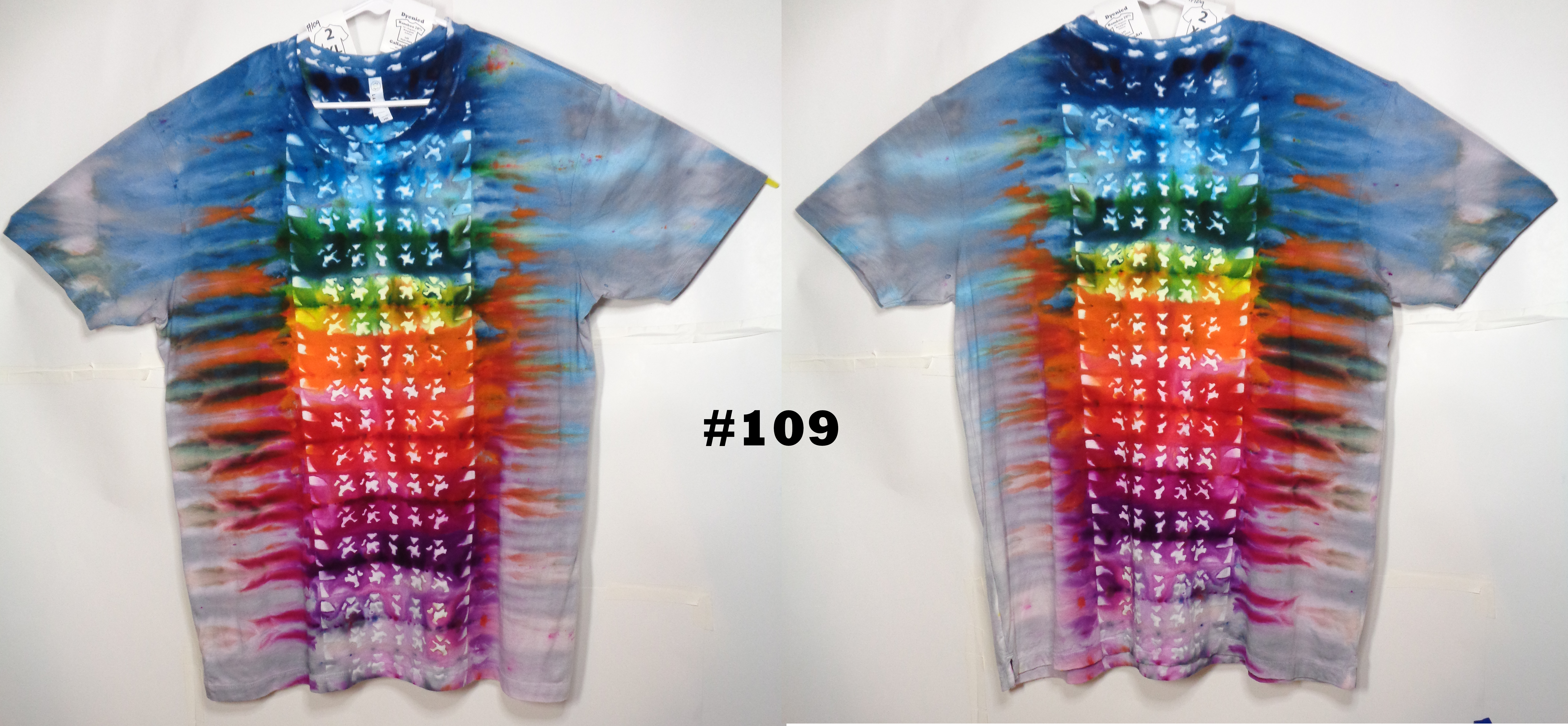 Gallaghersart 109 from Tie Dyenied #109 2XL Shrooms and Bears Unisex Bamboo / Ringspun Cotton 5.3oz  - #109 2XL