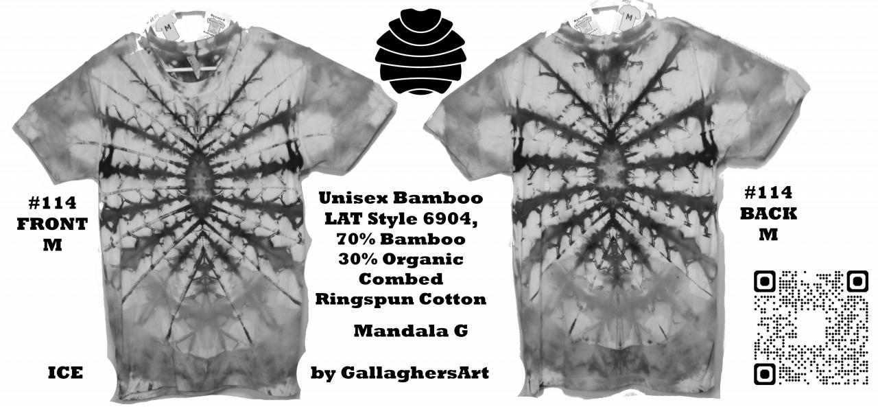 Gallaghersart 114 ga from Tie Dyenied #114 M Mandala Unisex Bamboo / Ringspun Cotton 5.3oz gallaghersart_114_ga.png  - #114 Medium