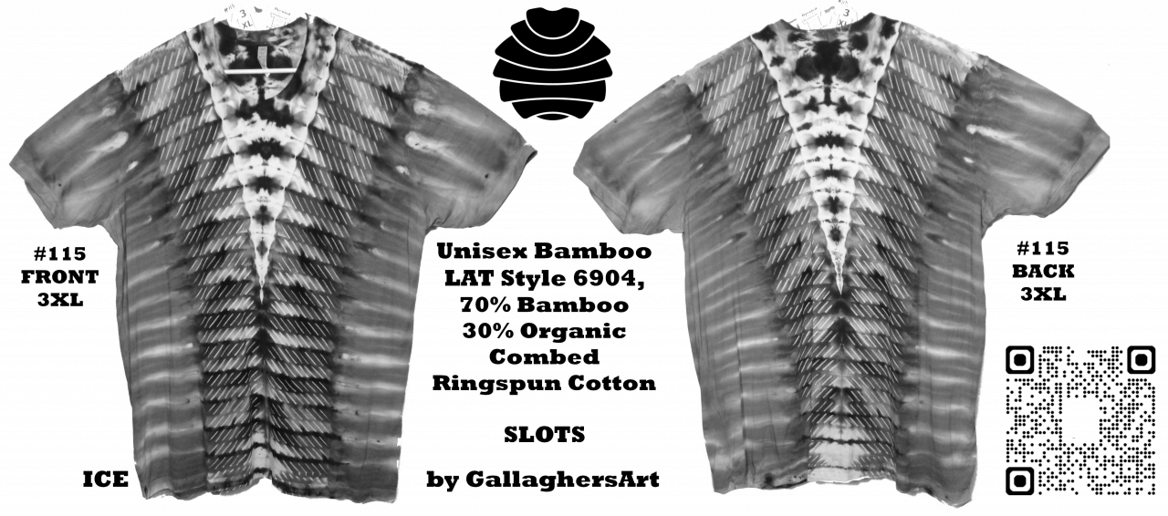 Gallaghersart 115 ga from Tie Dyenied #115 3XL Slots, Unisex Bamboo / Ringspun Cotton 5.3oz gallaghersart_115_ga.png  - #115 3XL 