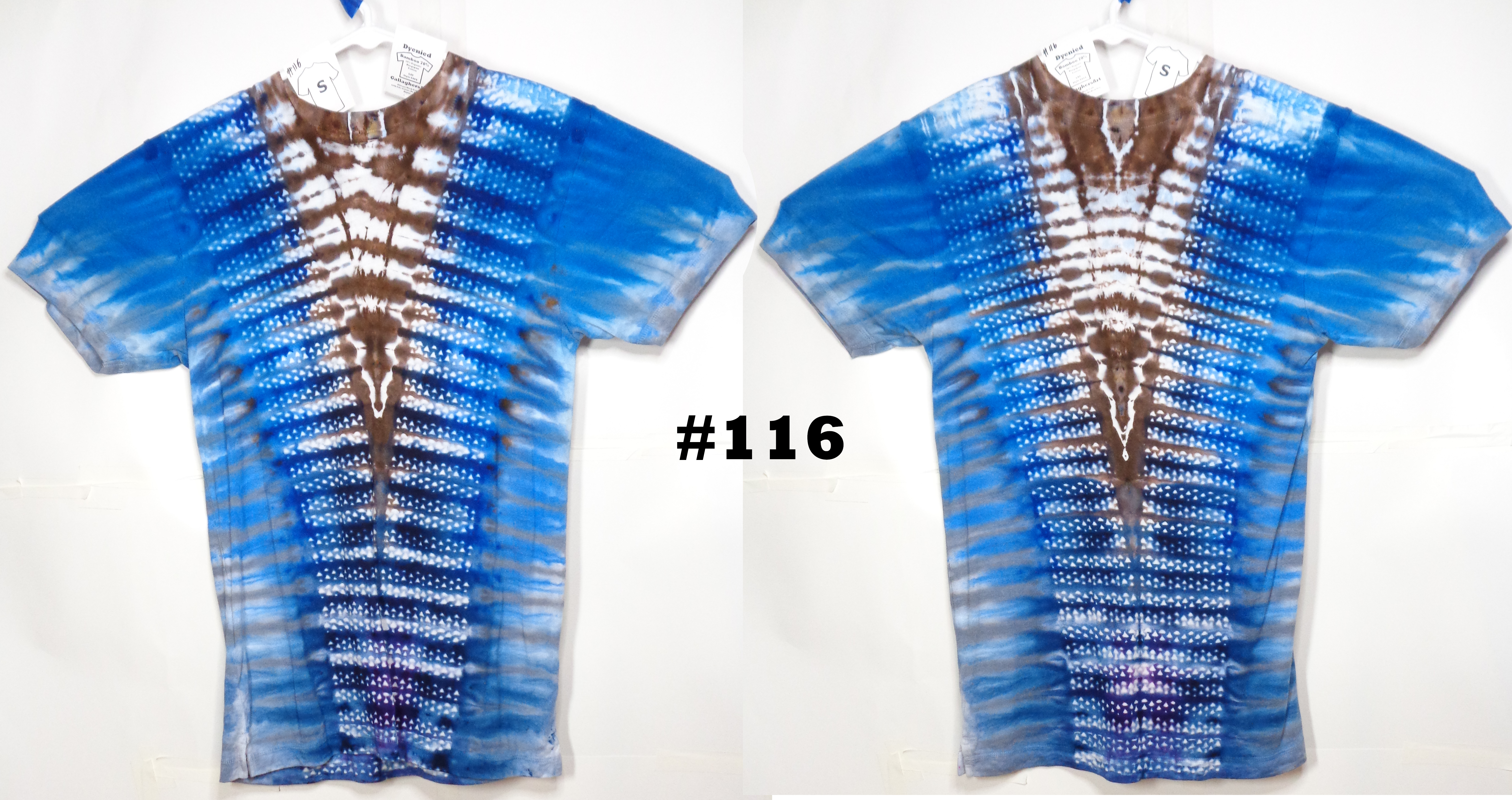 Gallaghersart 116 from Tie Dyenied #116 S TRI mini, Unisex Bamboo / Ringspun Cotton 5.3oz  - #116 Small
