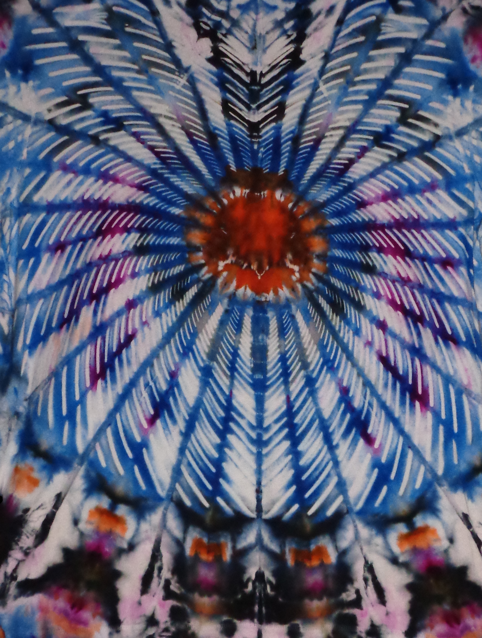 Gallaghersart 126 cut from Tie Dyenied #126 XL Mandala Slots, Unisex Bamboo / Ringspun Cotton 5.3oz  - #126