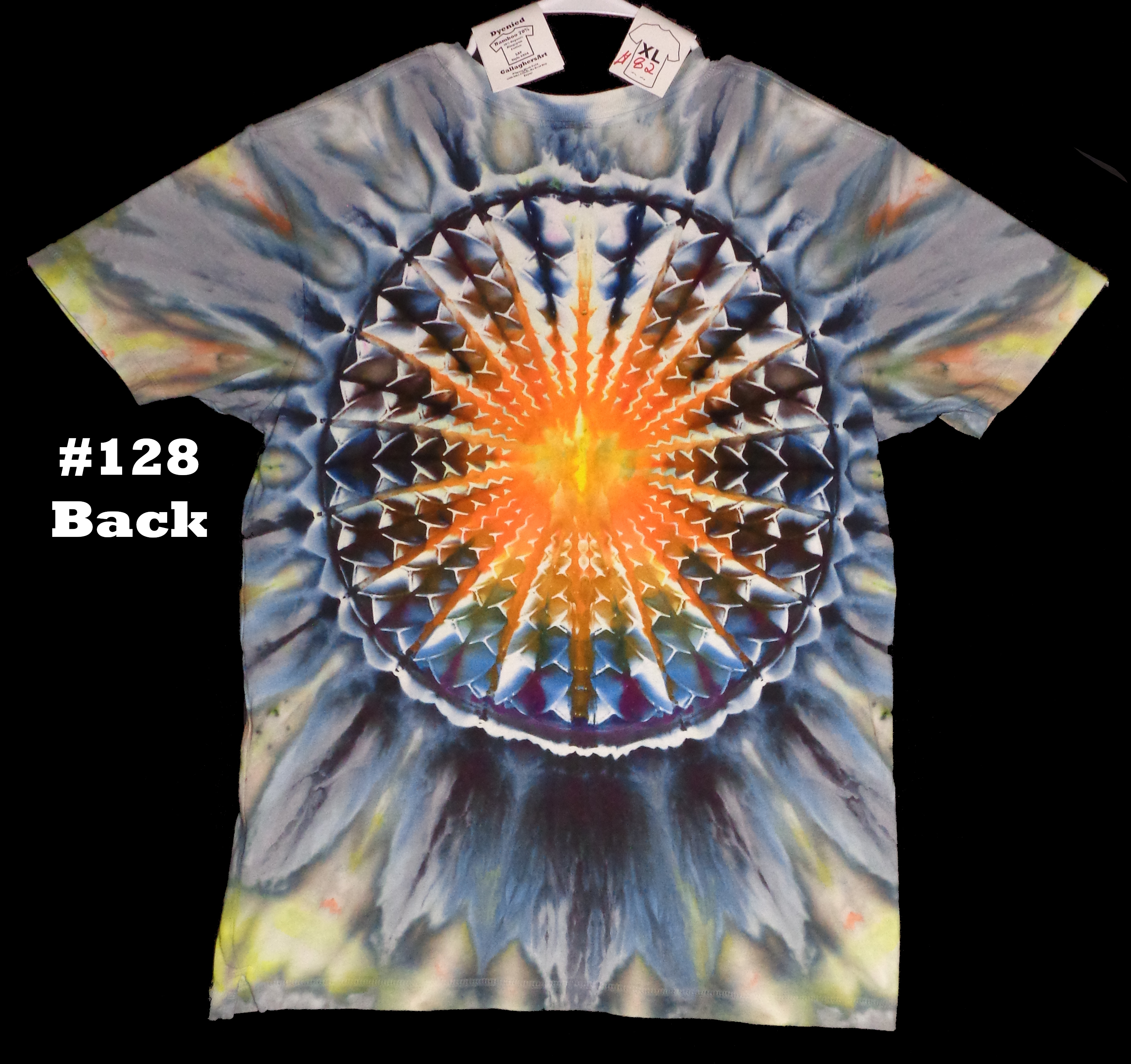 Gallaghersart dsc00054 from Tie Dyenied #128 XL Mandala, Unisex Bamboo / Ringspun Cotton 5.3oz  - #128