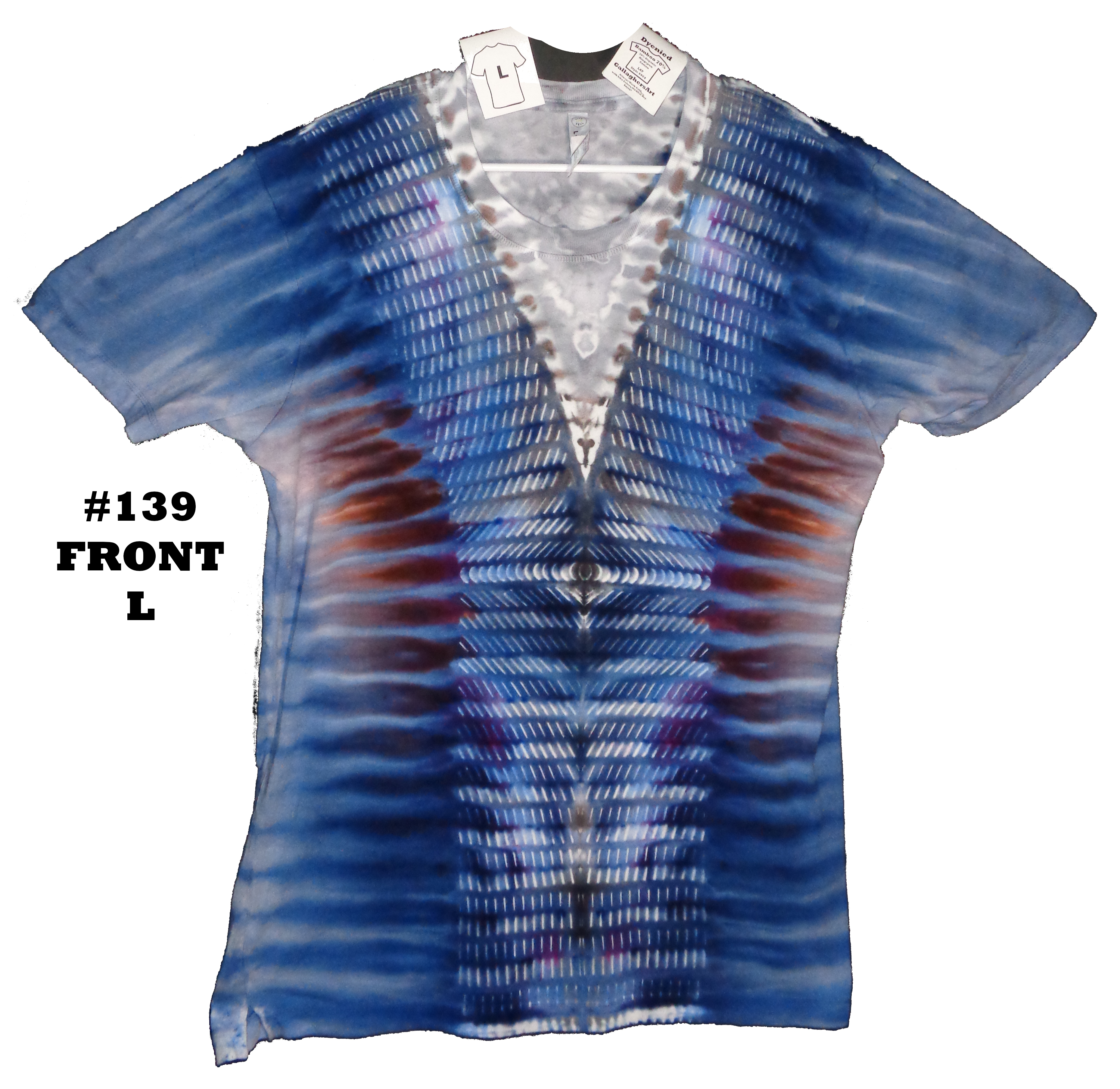 Gallaghersart 139 f from Tie Dyenied #139 L Slots Pulled, Unisex Bamboo / Ringspun Cotton 5.3oz  - #139