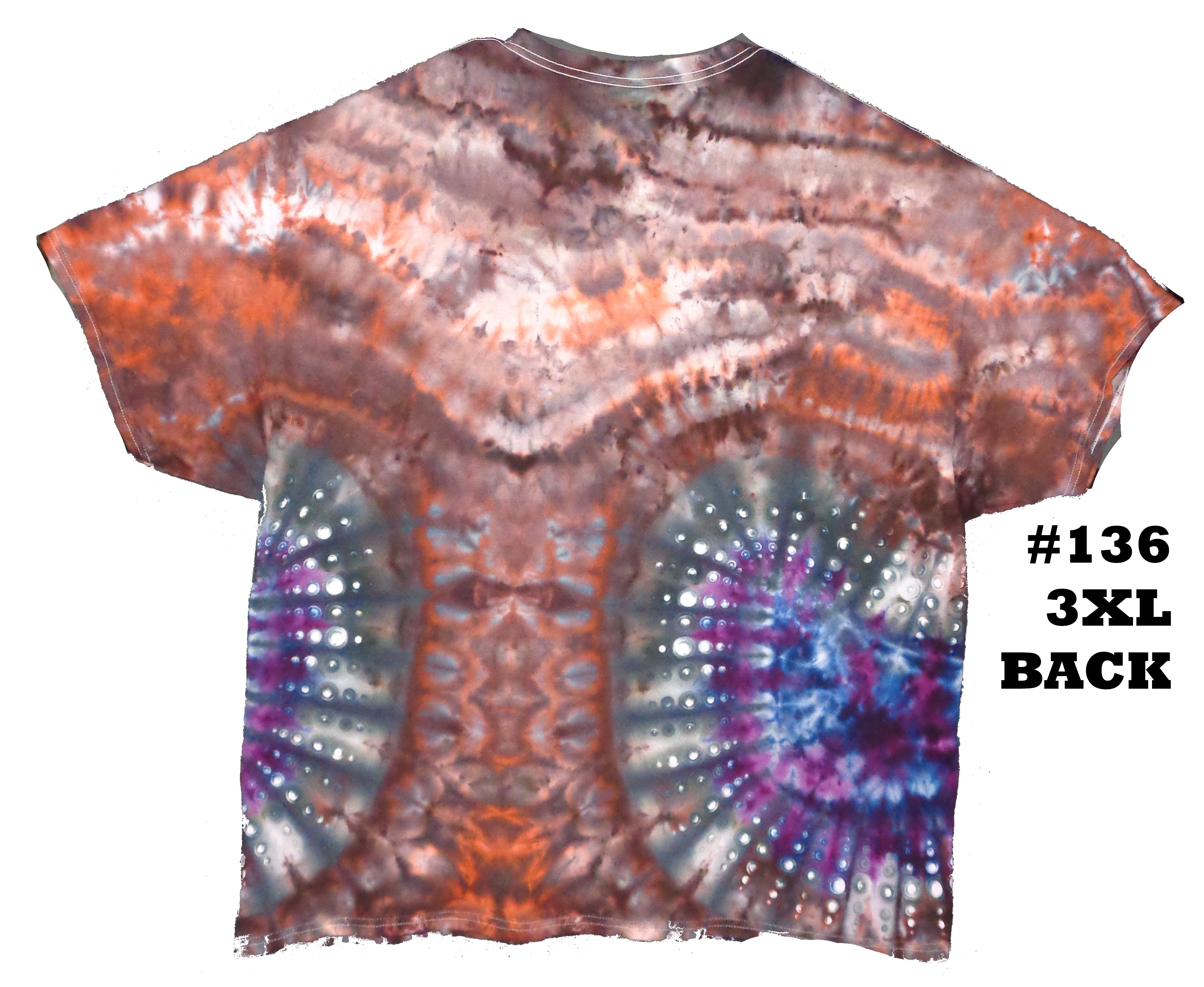 Gallaghersart 136 b from Tie Dyenied #136 3XL Large, Galaxy Dots. Gildan Heavy Cotton 5.3oz 