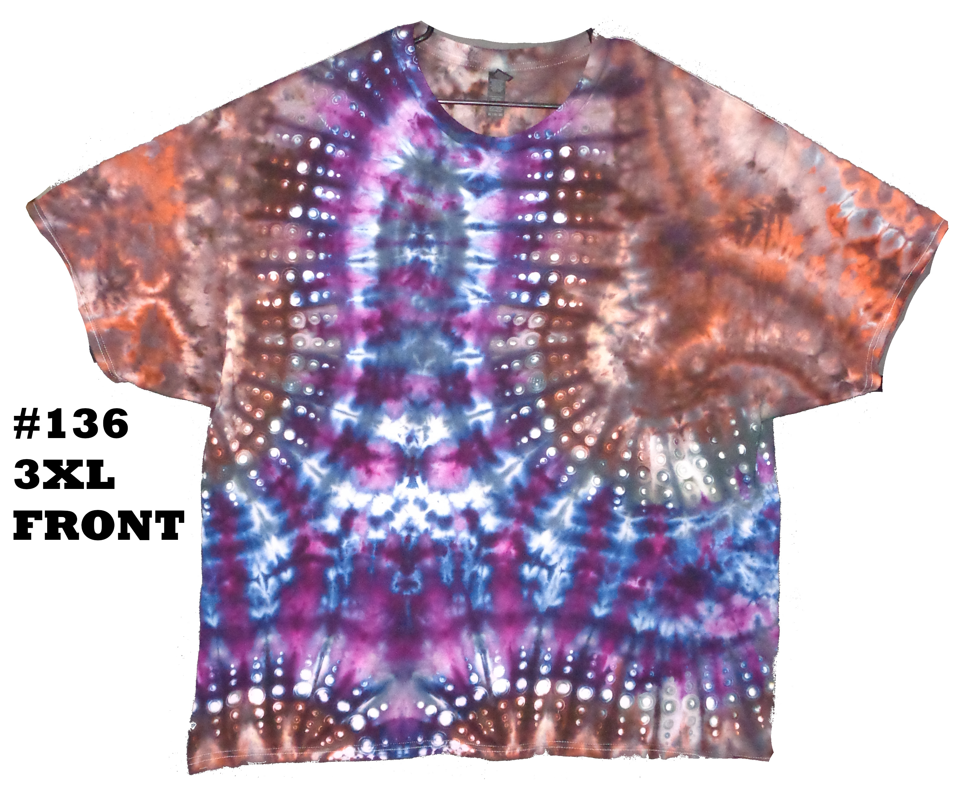 Gallaghersart 136 f from Tie Dyenied #136 3XL Large, Galaxy Dots. Gildan Heavy Cotton 5.3oz 
