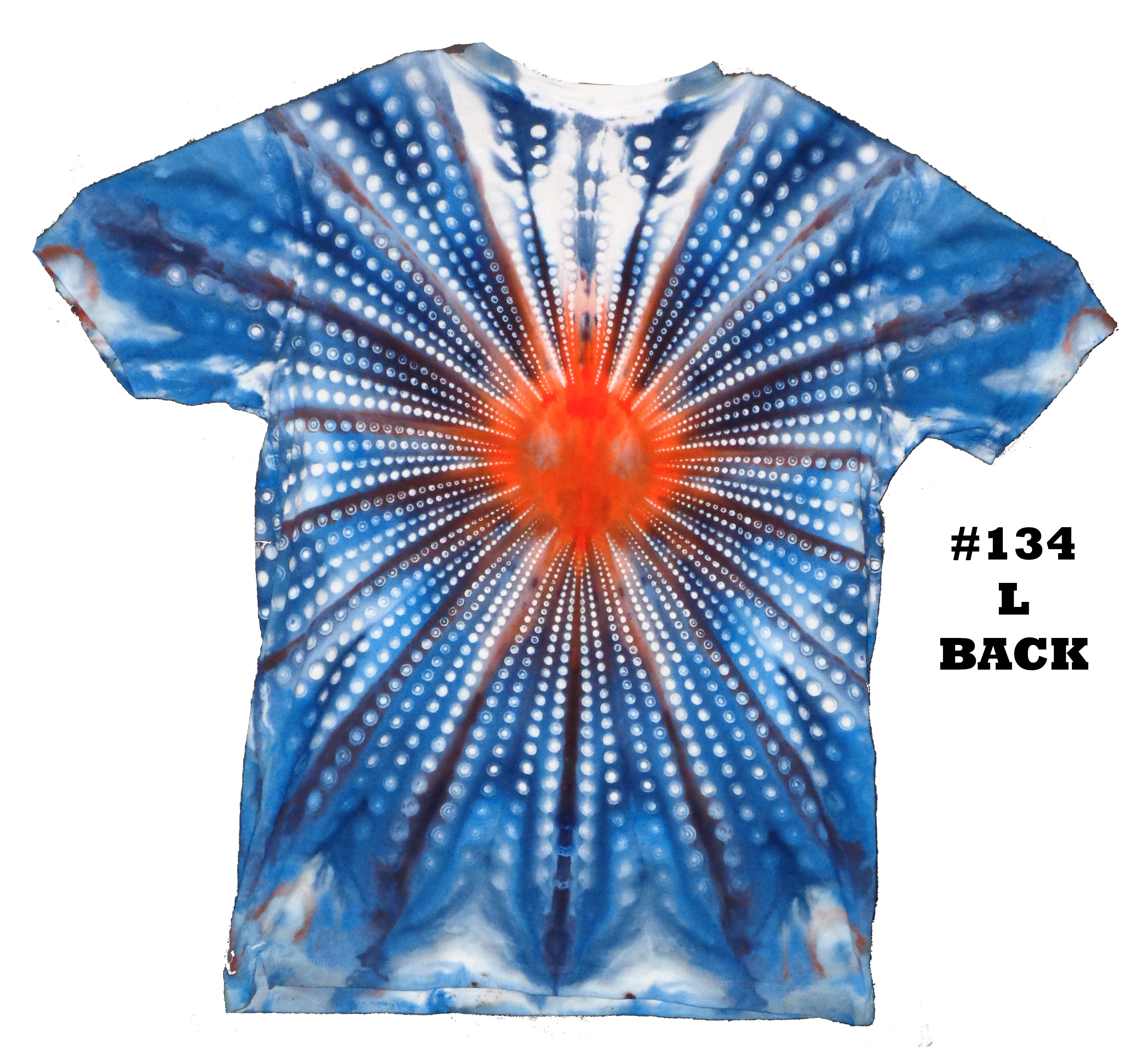 Gallaghersart 134 b from Tie Dyenied #134 Large, Mandala Dots Big, Unisex Bamboo / Ringspun Cotton 5.3oz  - #134