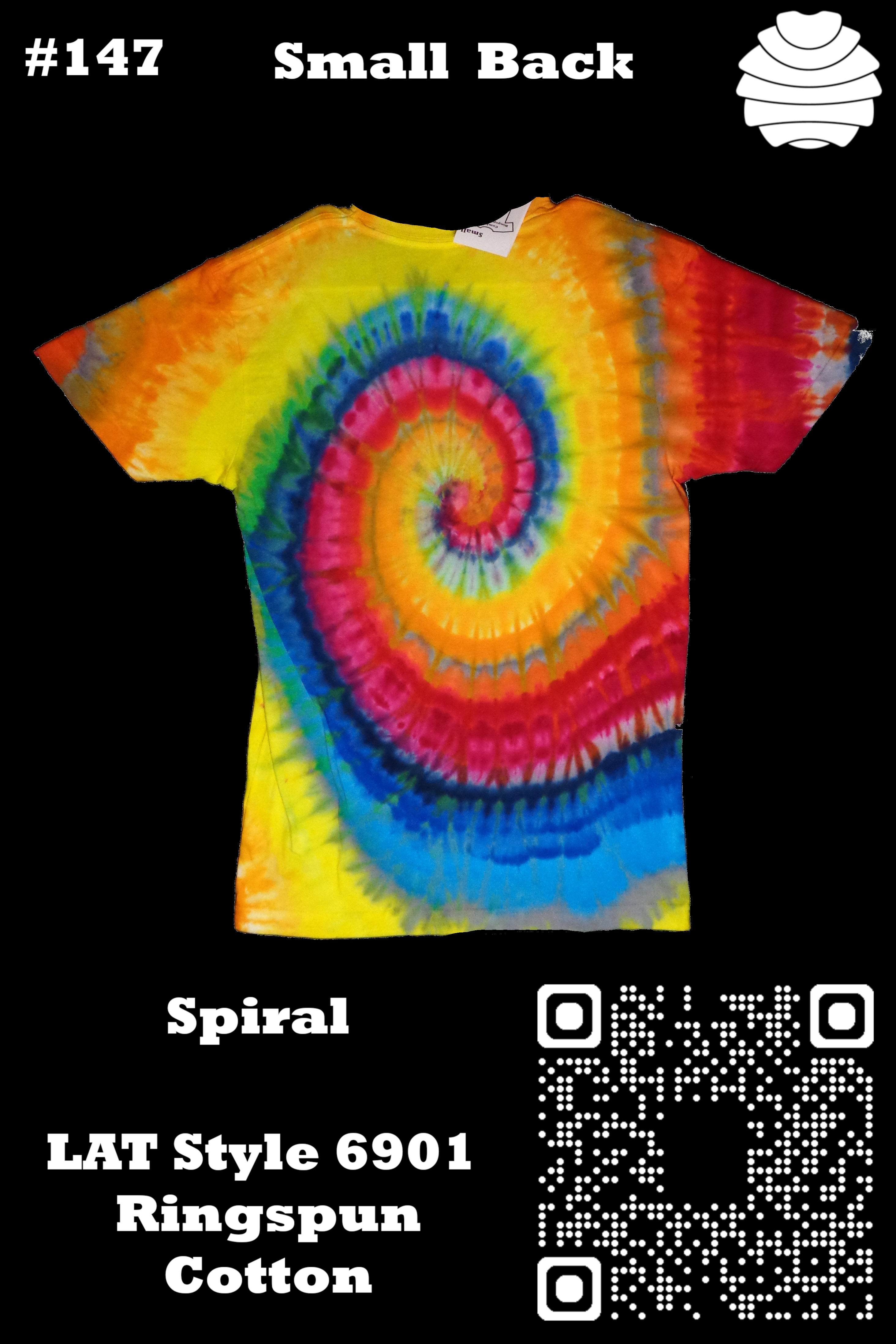 4x6 147 b from Tie Dyenied #147 S Spiral  - #147