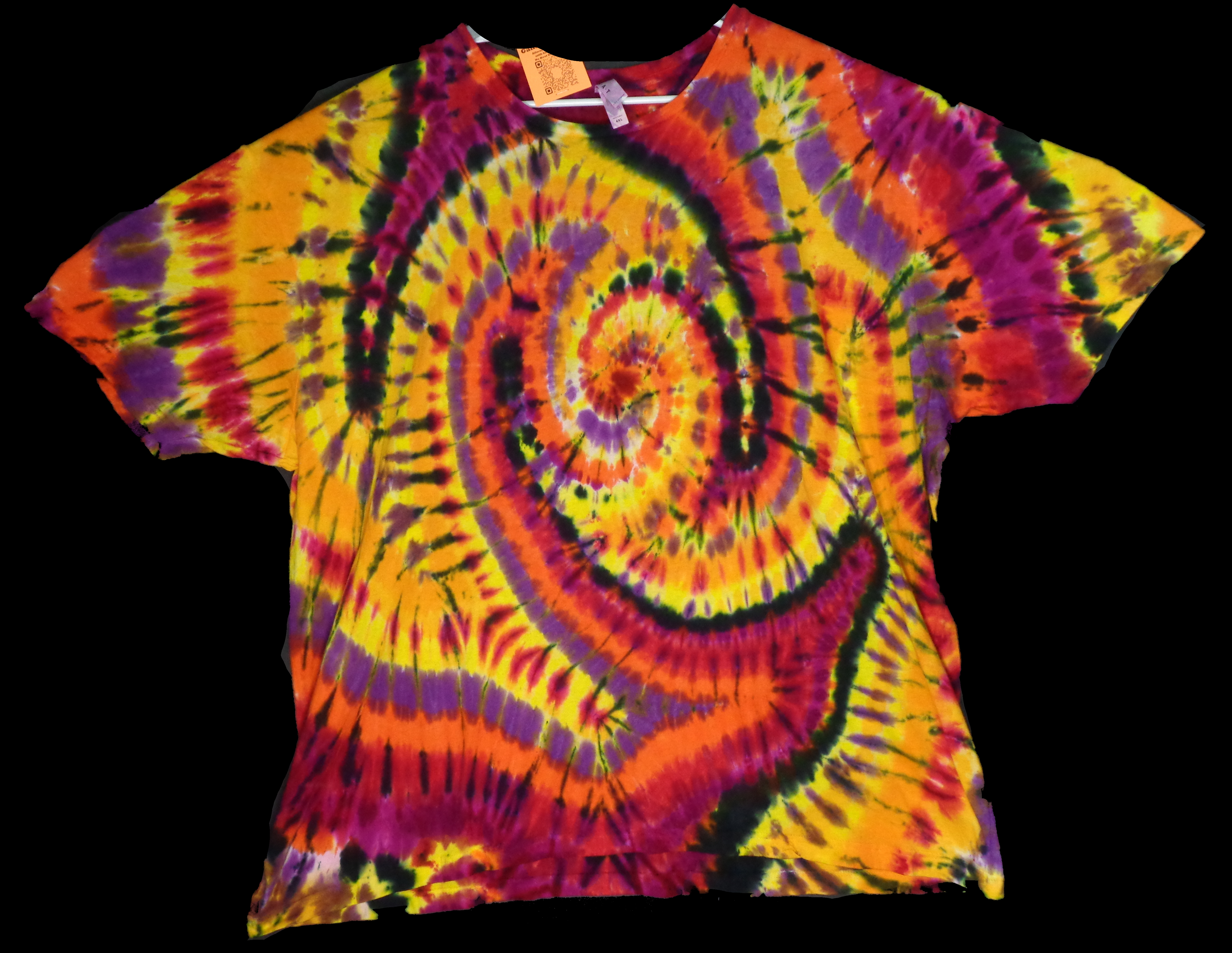 154 f from Tie Dyenied #154 4XL Spiral Switchback  LAT Style 6901 Combed Ringspun Cotton 