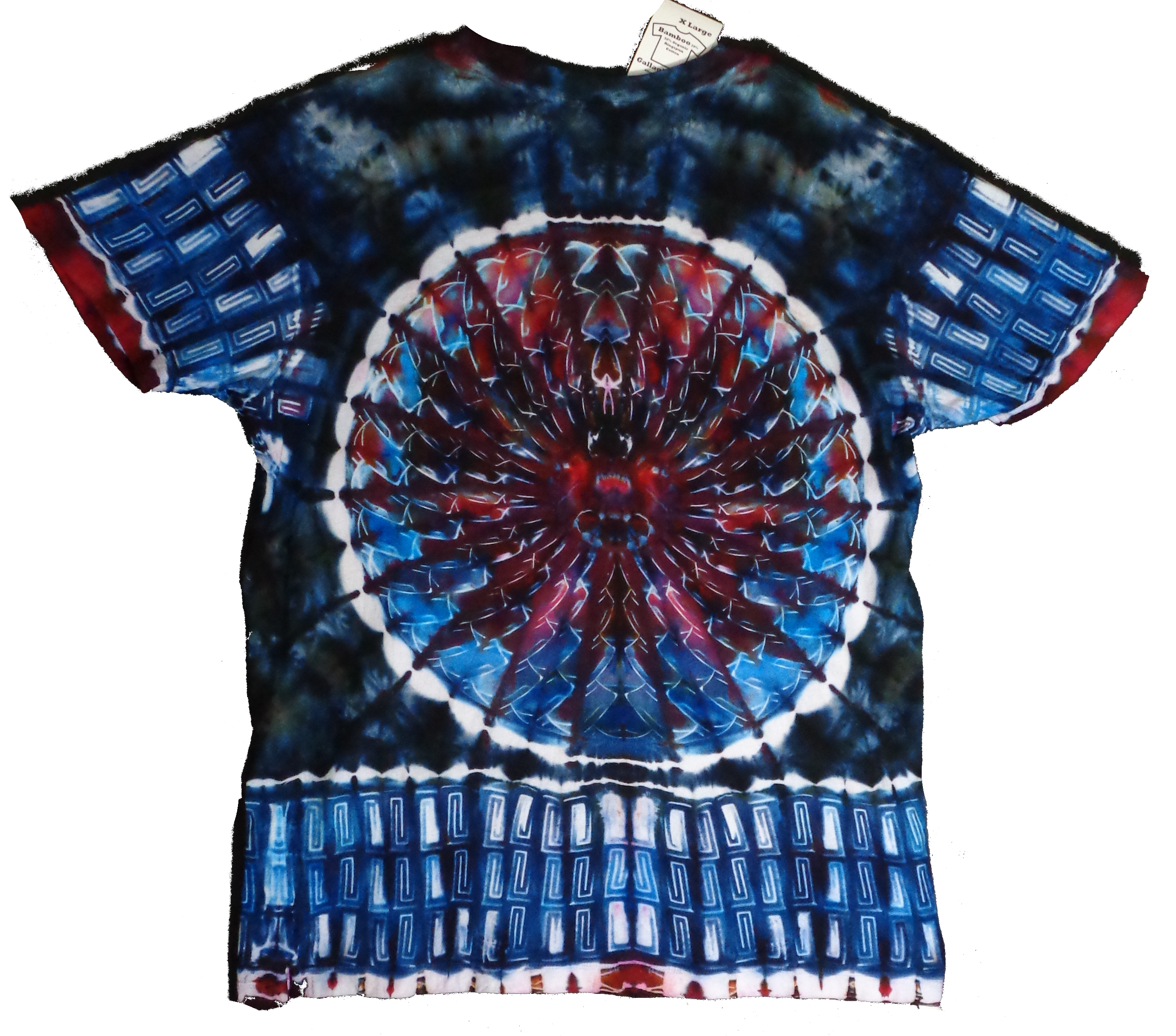 174 b from Tie Dyenied #174 XL Bamboo, Dyenied Mandala and Dyenied Spirals, Unisex Bamboo 5.3oz Tee LAT Style 6904 Combed Ringspun Cotton  - #174 XL