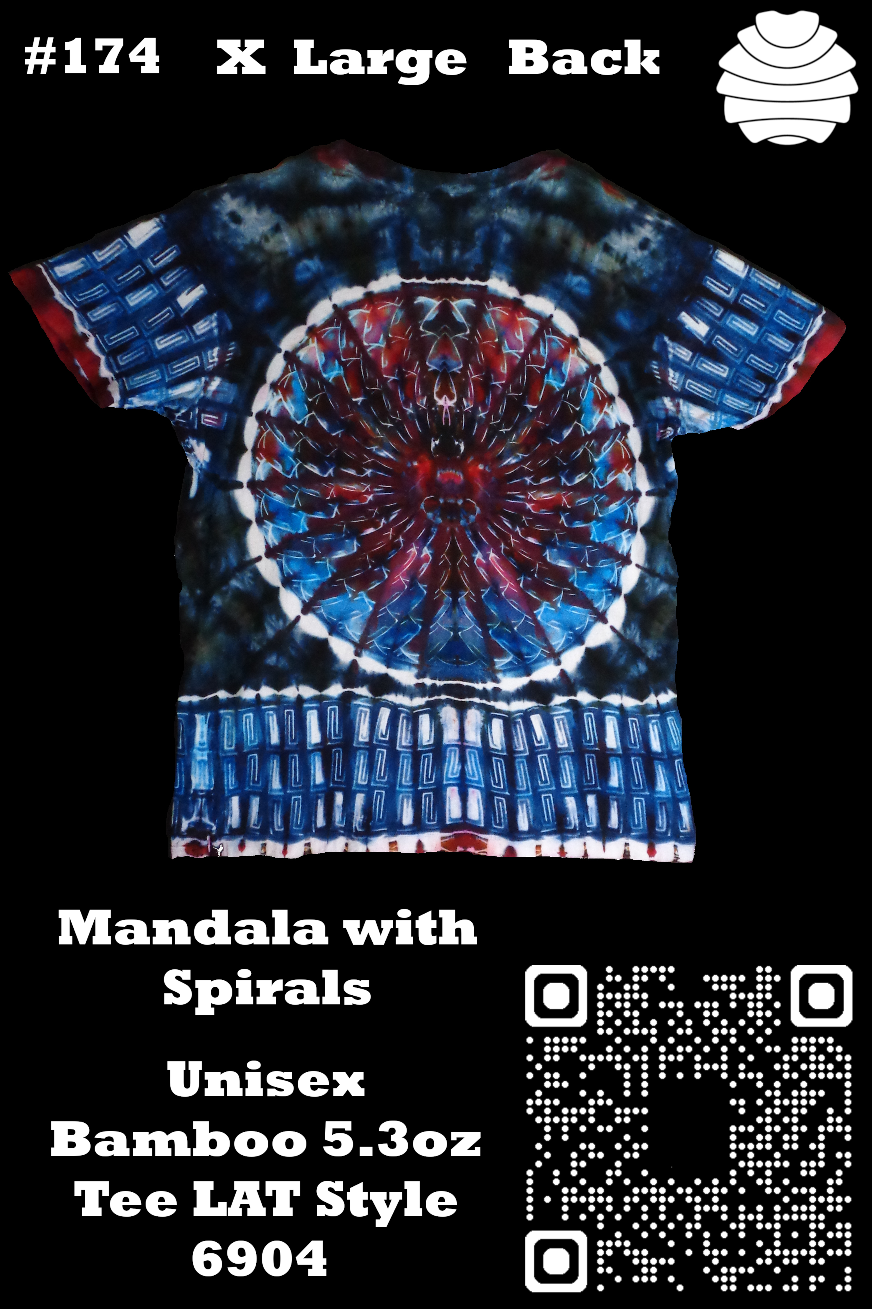 4x6 174 b from Tie Dyenied #174 XL Bamboo, Dyenied Mandala and Dyenied Spirals, Unisex 5.3oz Tee LAT Style 6904 Combed Ringspun Cotton 4x6_174_b.png