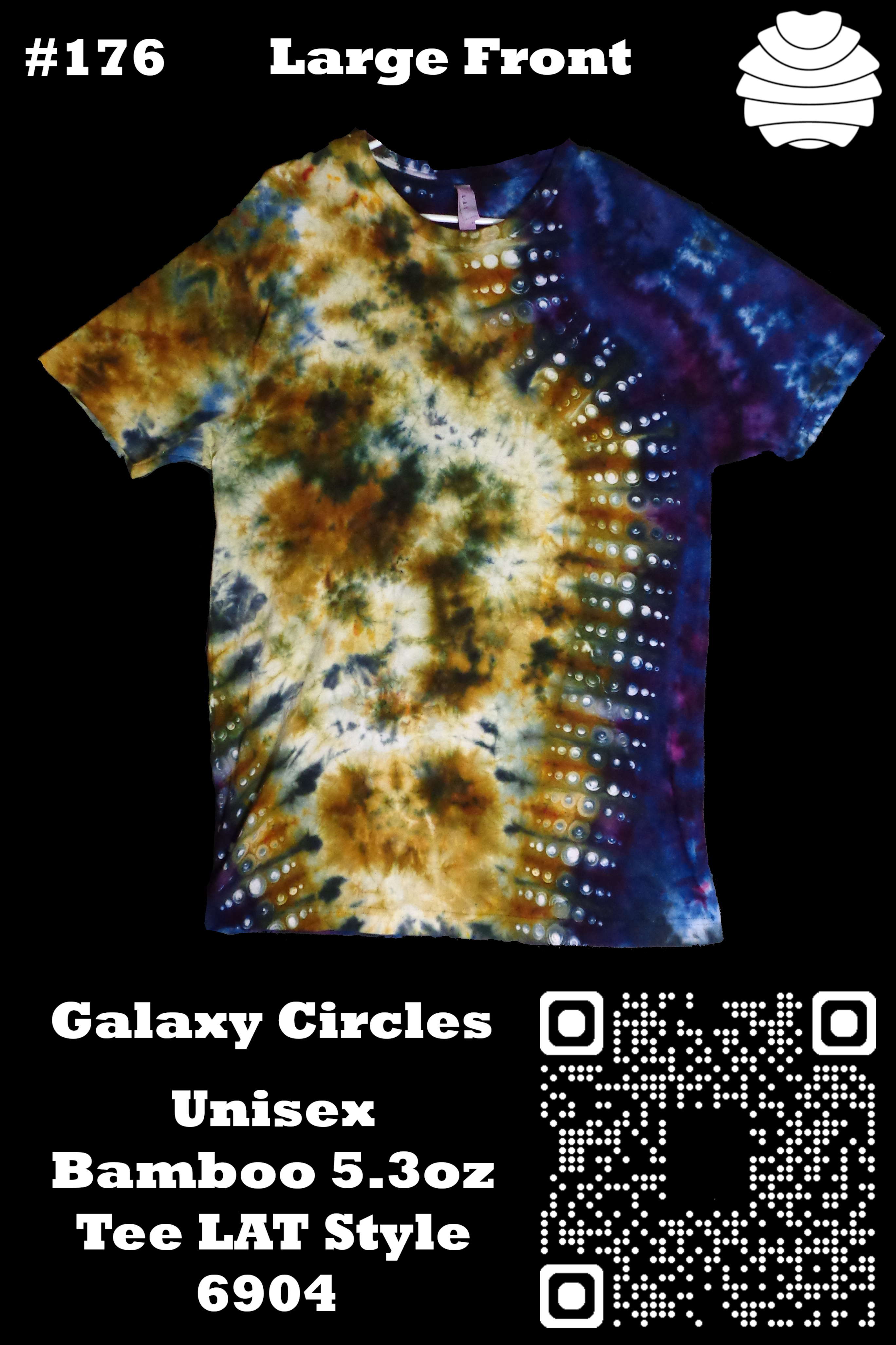 4x6 176 f from Tie Dyenied #176 Large Bamboo, Galaxy, Unisex 5.3oz LAT Style 6904 4x6_176_f.png