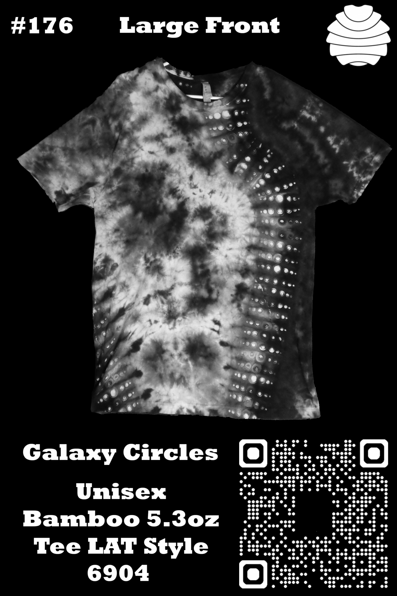 4x6 176 f from Tie Dyenied #176 Large Bamboo, Galaxy, Unisex 5.3oz LAT Style 6904 4x6_176_f.png 