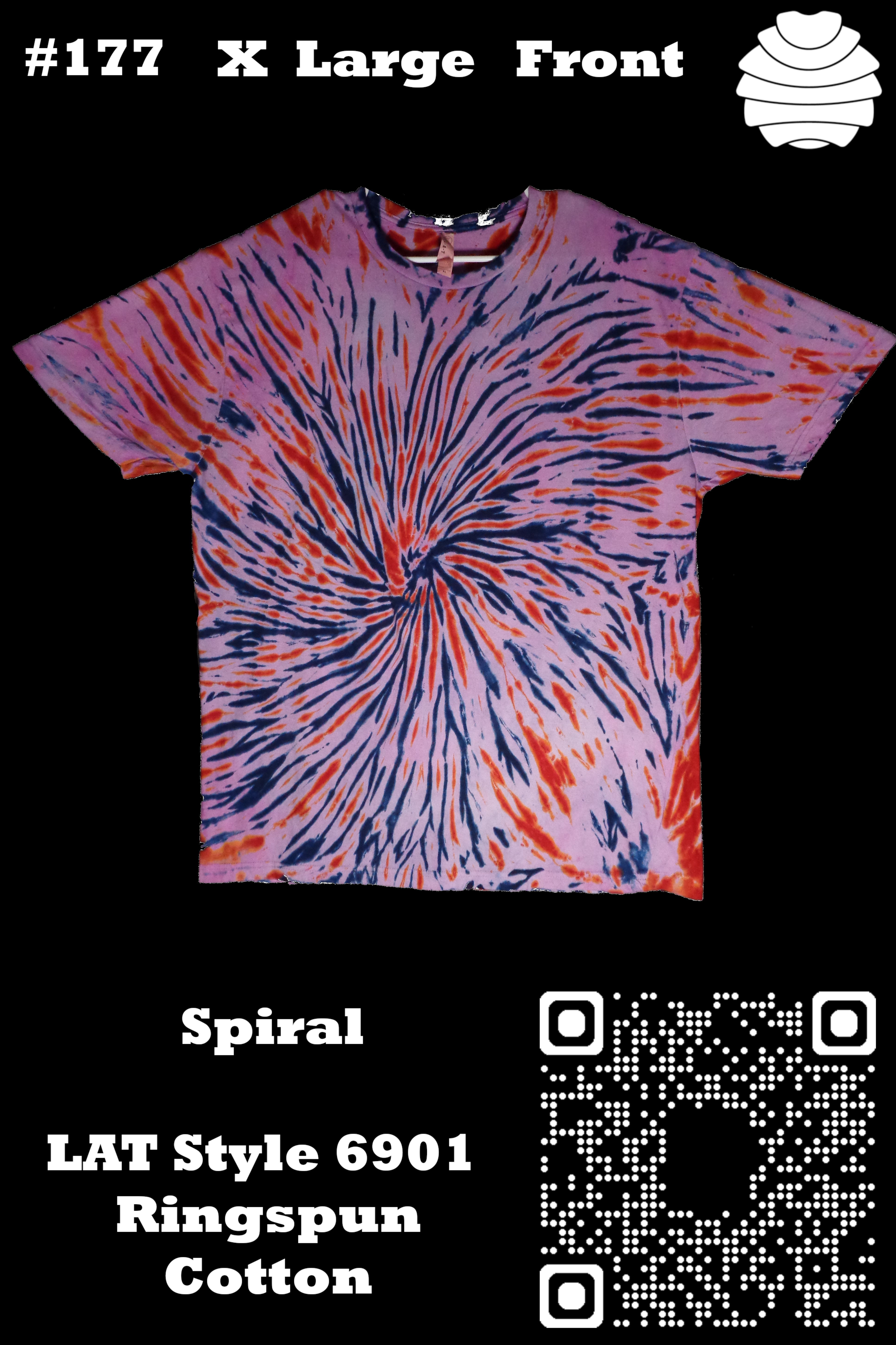 4x6 177 f from Tie Dye  #177 X Large Spiral LAT Style 6901 Combed Ringspun Cotton 4x6_177_f.png