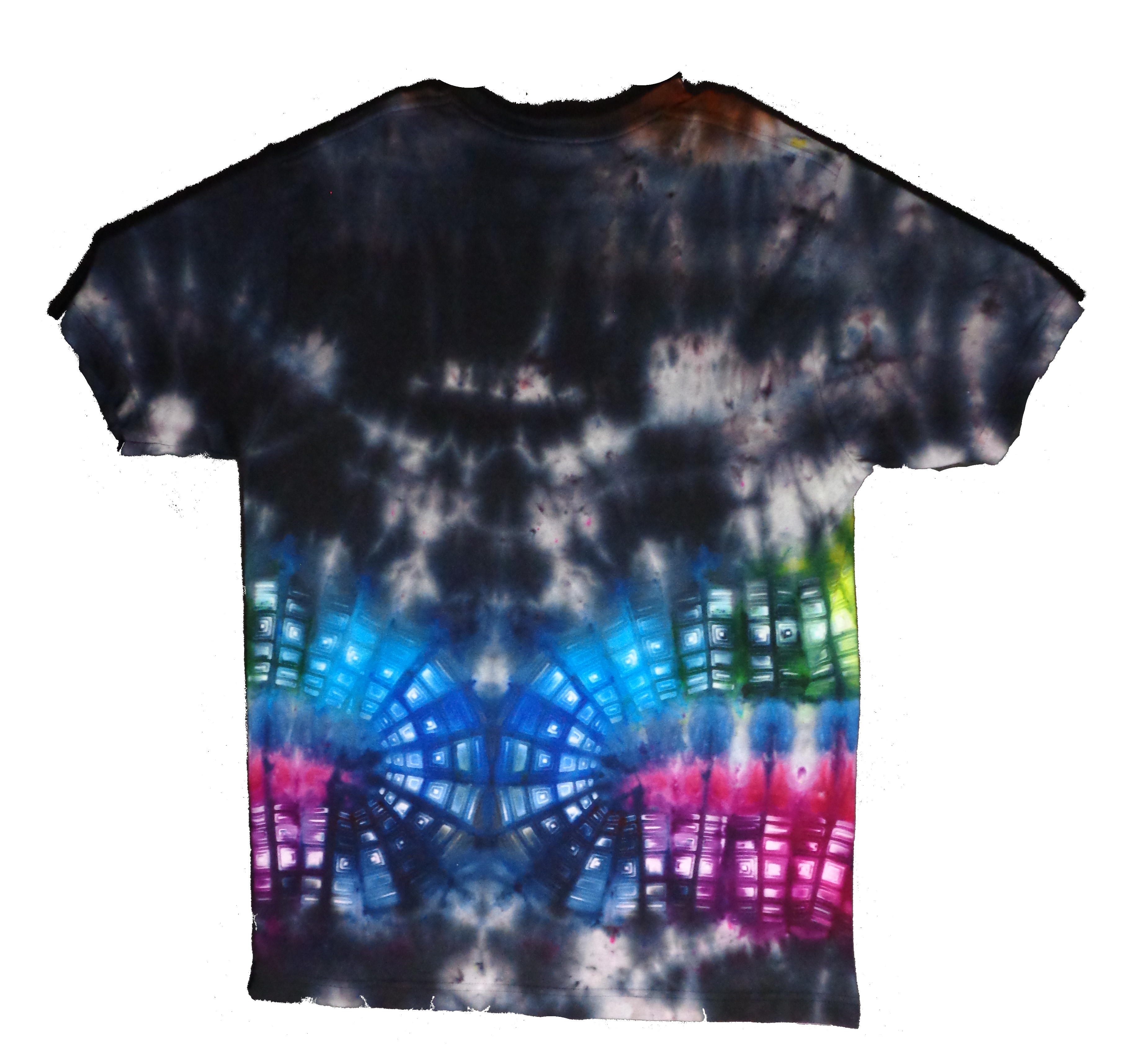 190 b from Tie Dyenied #180 Large Galaxy Squares LAT Style 6901 Combed Ringspun Cotton  - #180 