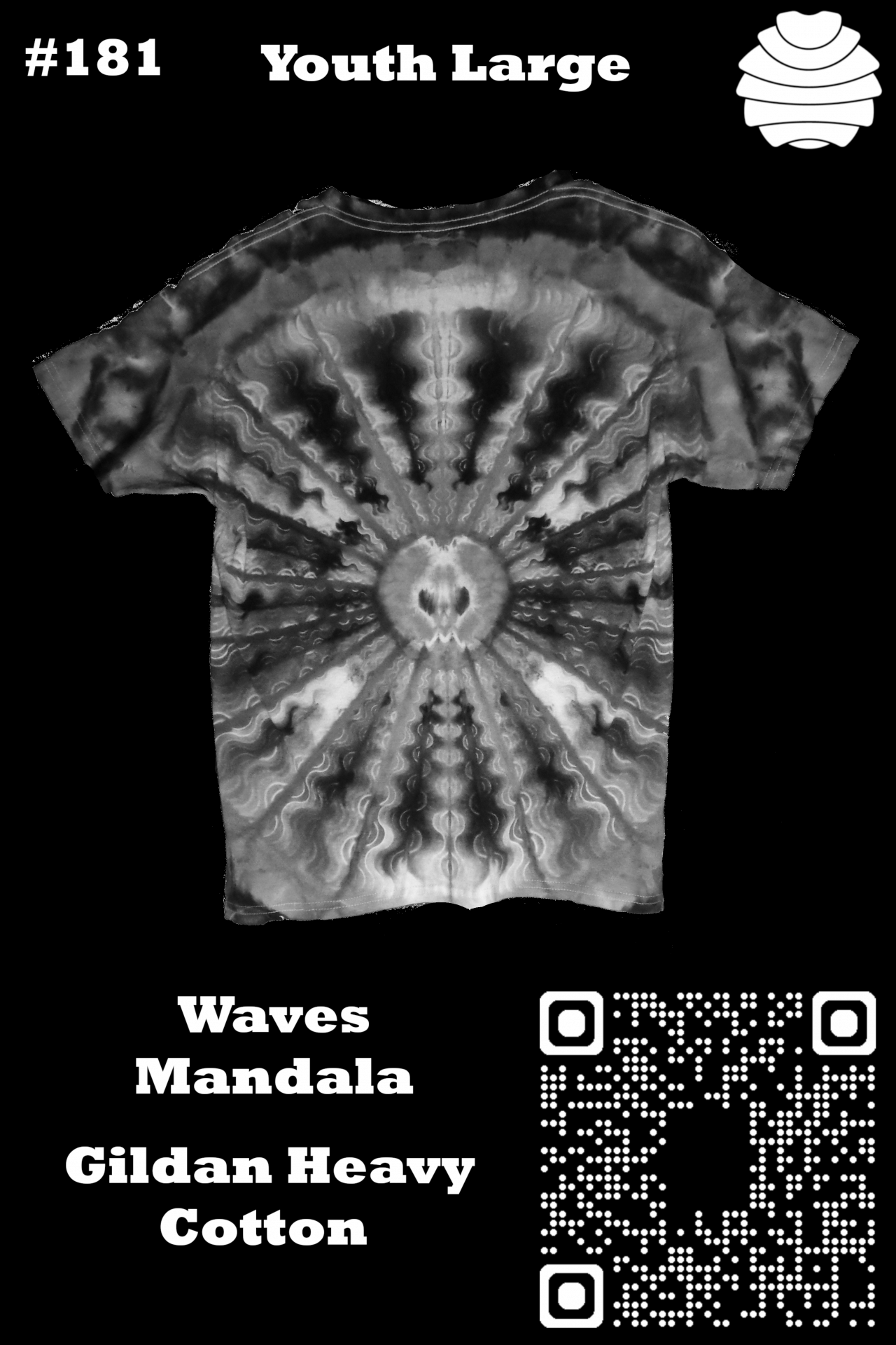 4x6 181 b from Tie Dyenied #181 Youth L Mandala Waves Gildan Heavy Cotton 5.3oz 4x6_181_b.png  - #181 Youth Large Mandala Waves Gildan Heavy Cotton 5.3oz