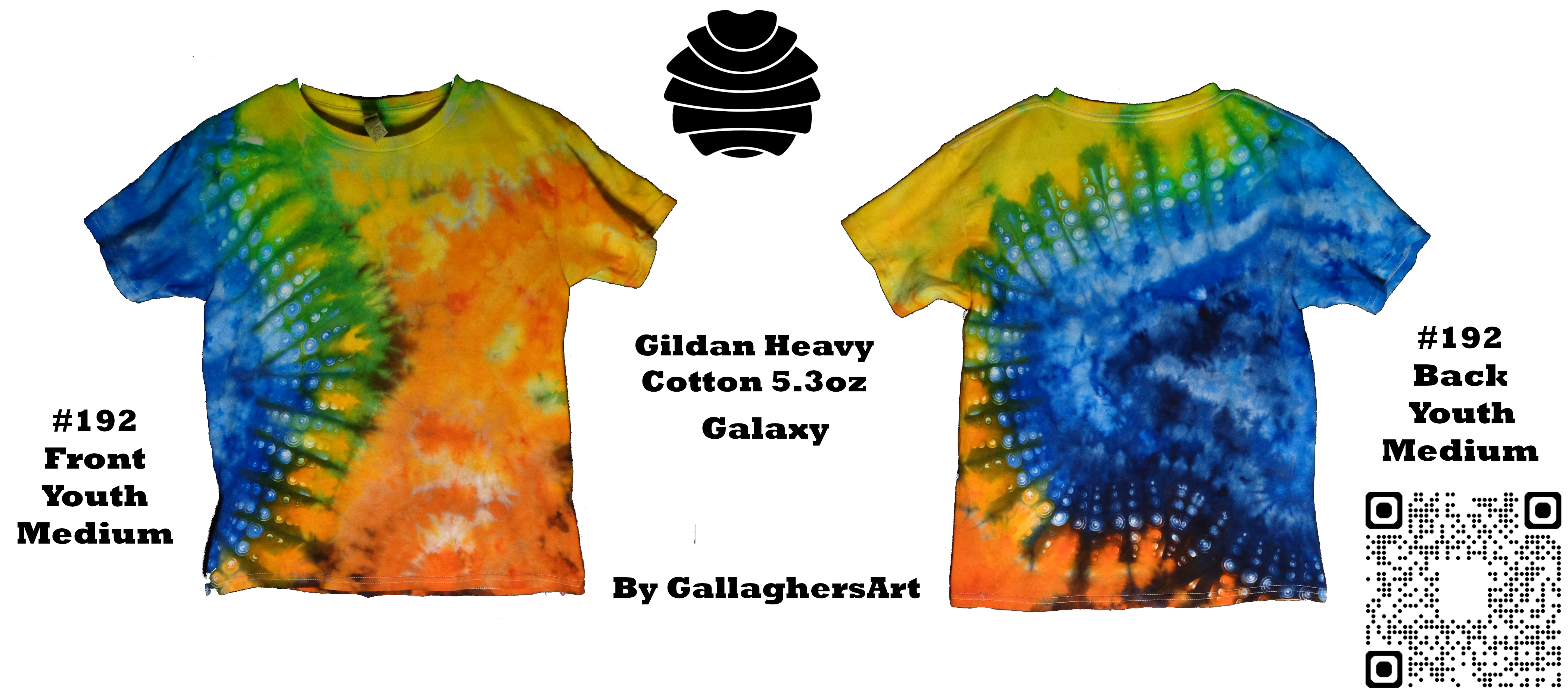 192 ga from Tie Dye #192 Youth Medium Galaxy Dots Gildan Heavy Cotton 5.3oz  - #192 Youth Medium Galaxy Dots Gildan Heavy Cotton 5.3oz