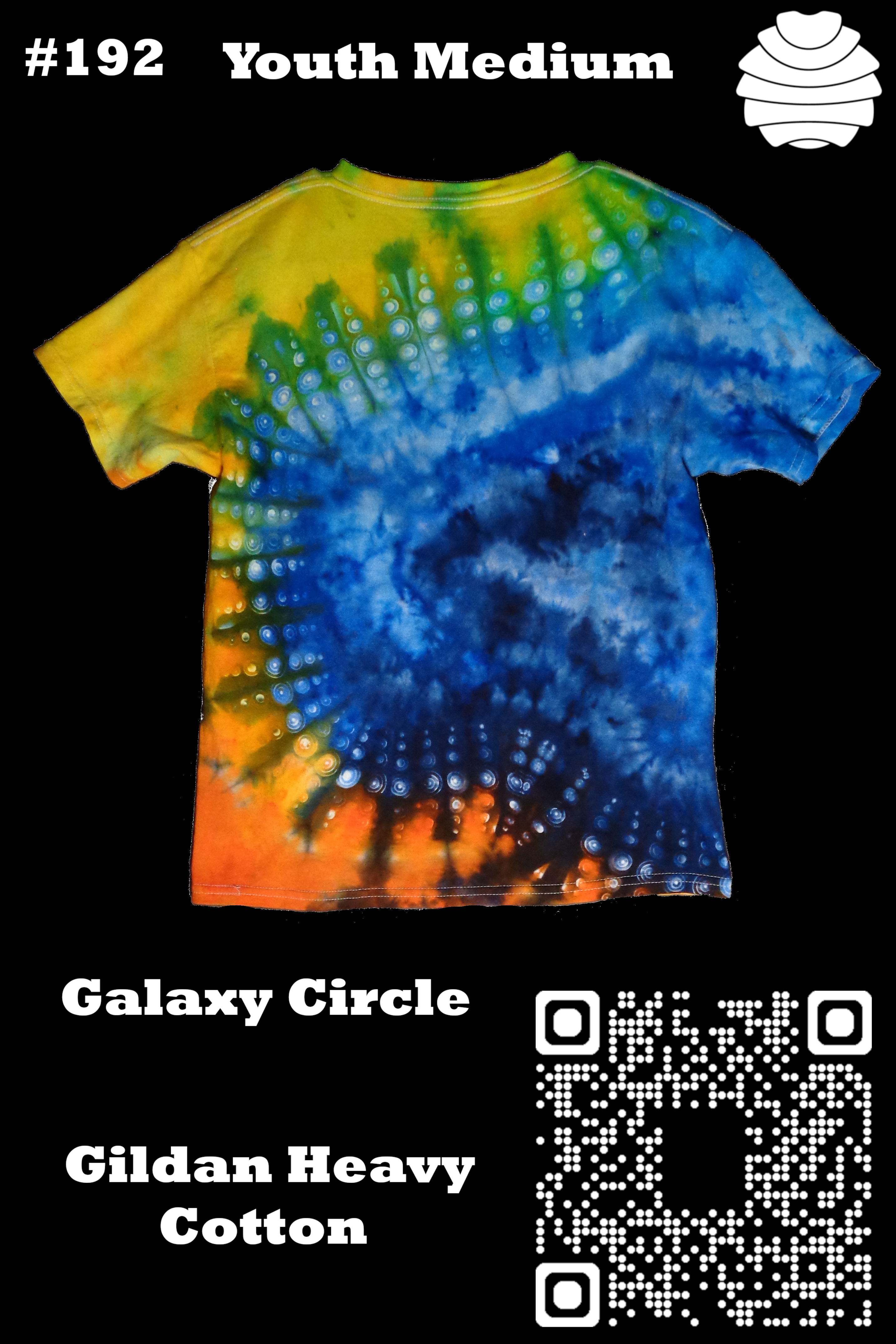 4x6 192 b from Tie Dye #192 Youth Medium Galaxy Dots Gildan Heavy Cotton 5.3oz 