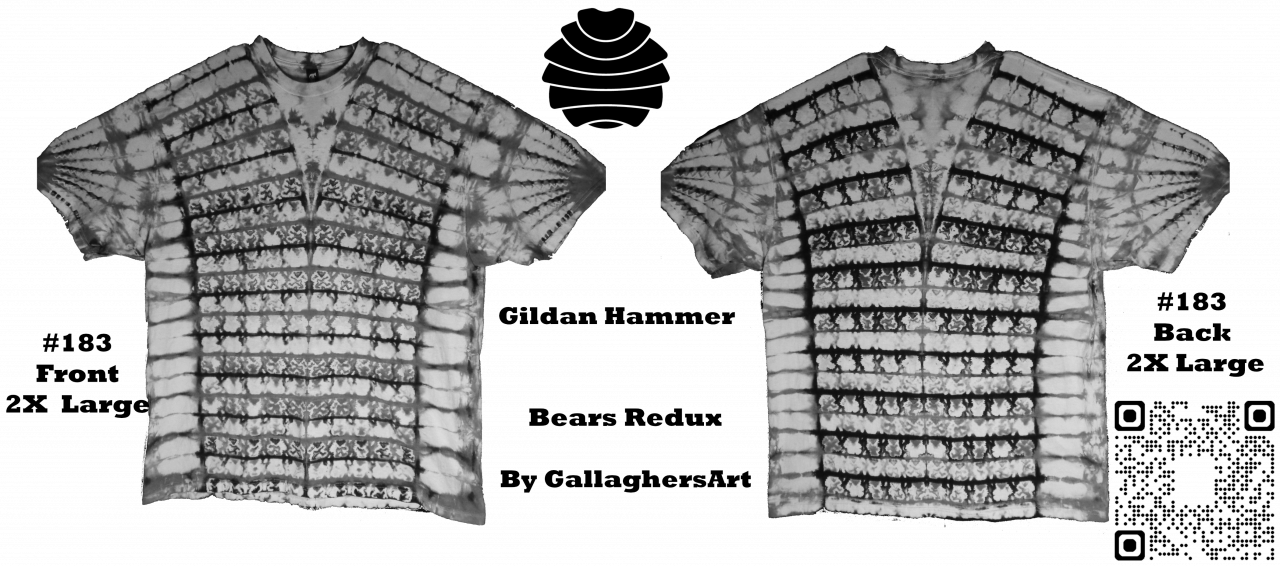 183 ga from Tie Dyenied #183 2XL Bears Redux Gildan Hammer Ringspun Cotton 6.0 oz. 183_ga.png  - Tie Dyenied #183 2XL Bears Redux Gildan Hammer Ringspun Cotton 6.0 oz.