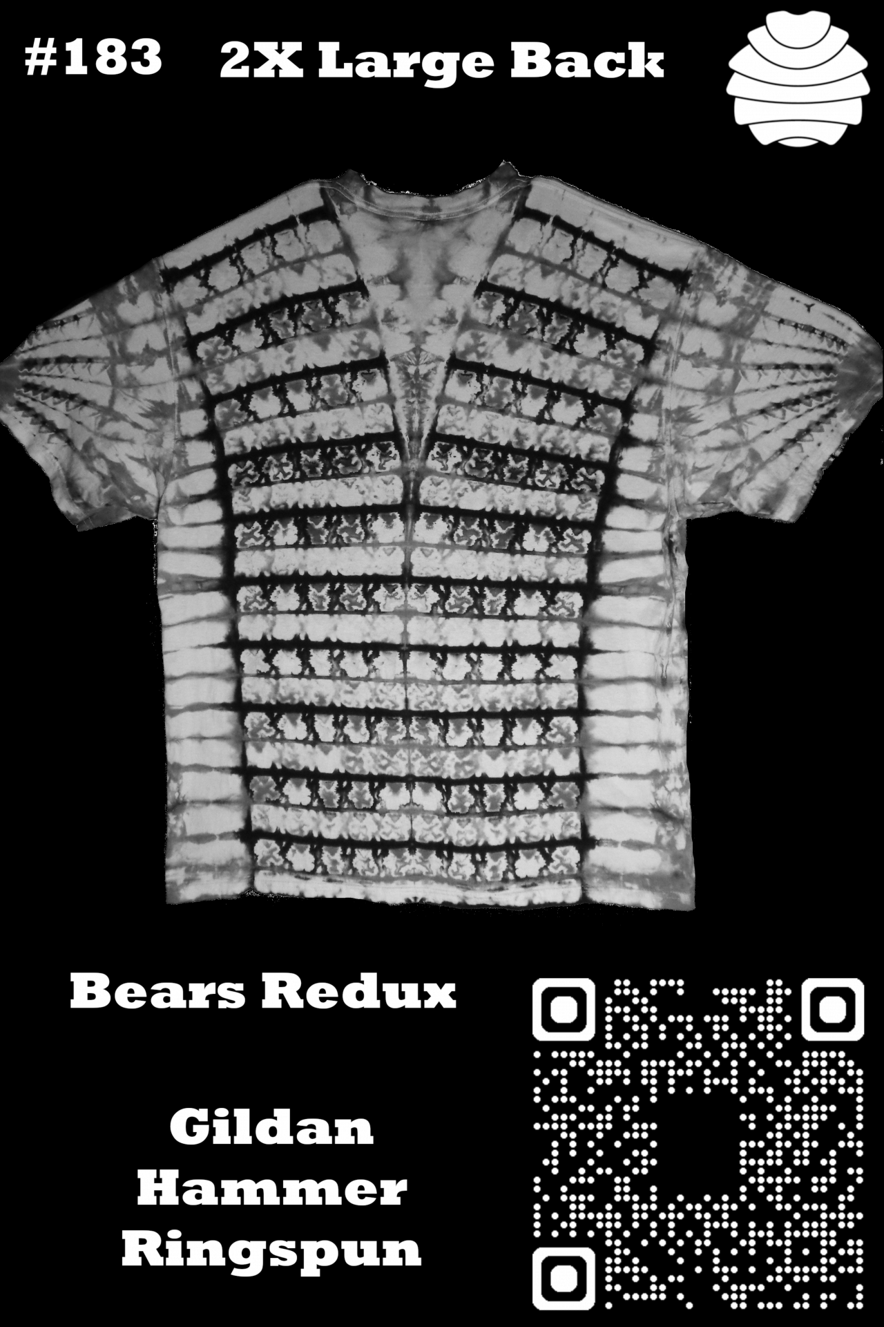 4x6 183 b from Tie Dyenied #183 2XL Bears Redux Gildan Hammer Ringspun Cotton 6.0 oz. 4x6_183_b.png  - Tie Dyenied #183 2XL Bears Redux Gildan Hammer Ringspun Cotton 6.0 oz.