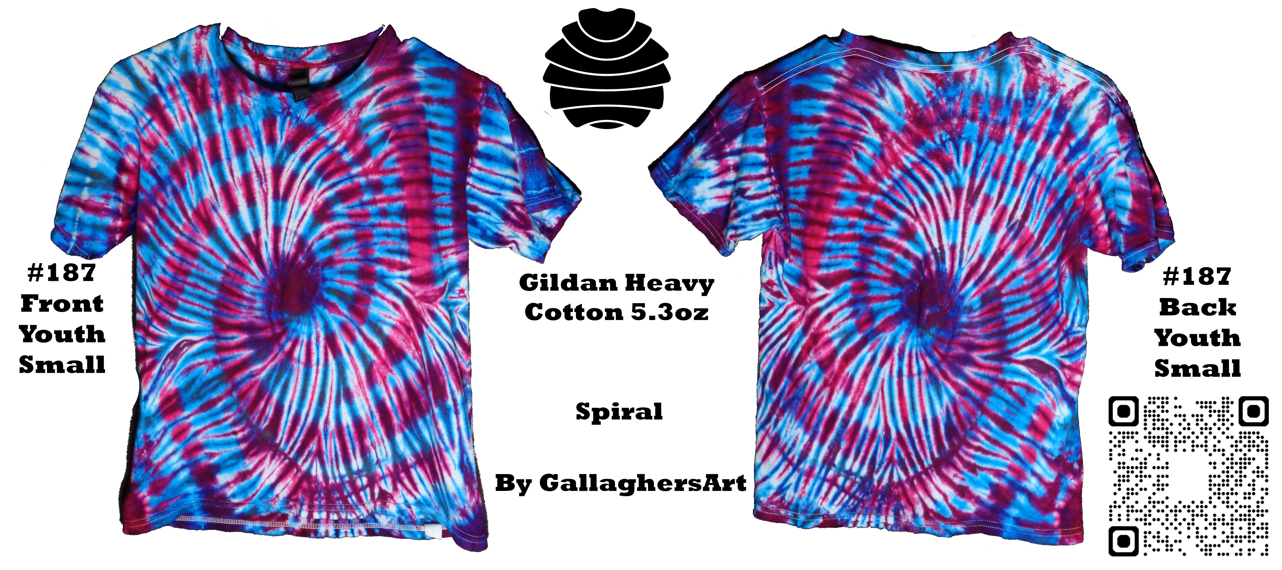 187 ga from Tie Dye #187 Youth Small Spiral Gildan  - #187 Youth Small Spiral Gildan
