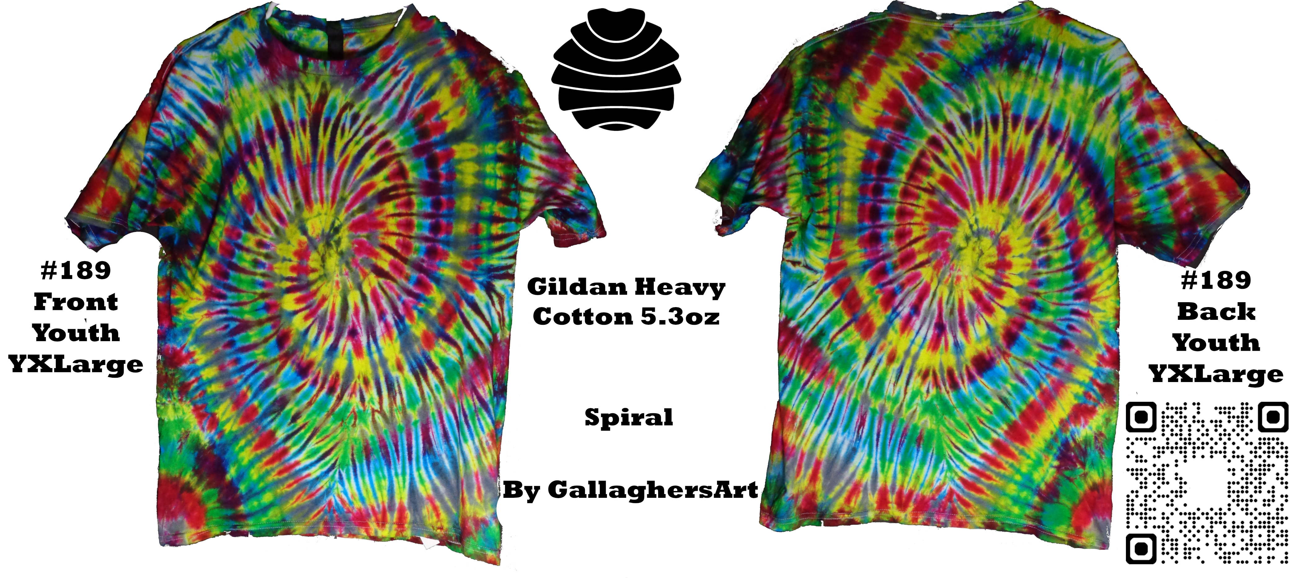 189 ga from Tie Dye #189 Youth X Large Spiral Gildan  - #189 Youth X Large Spiral Gildan